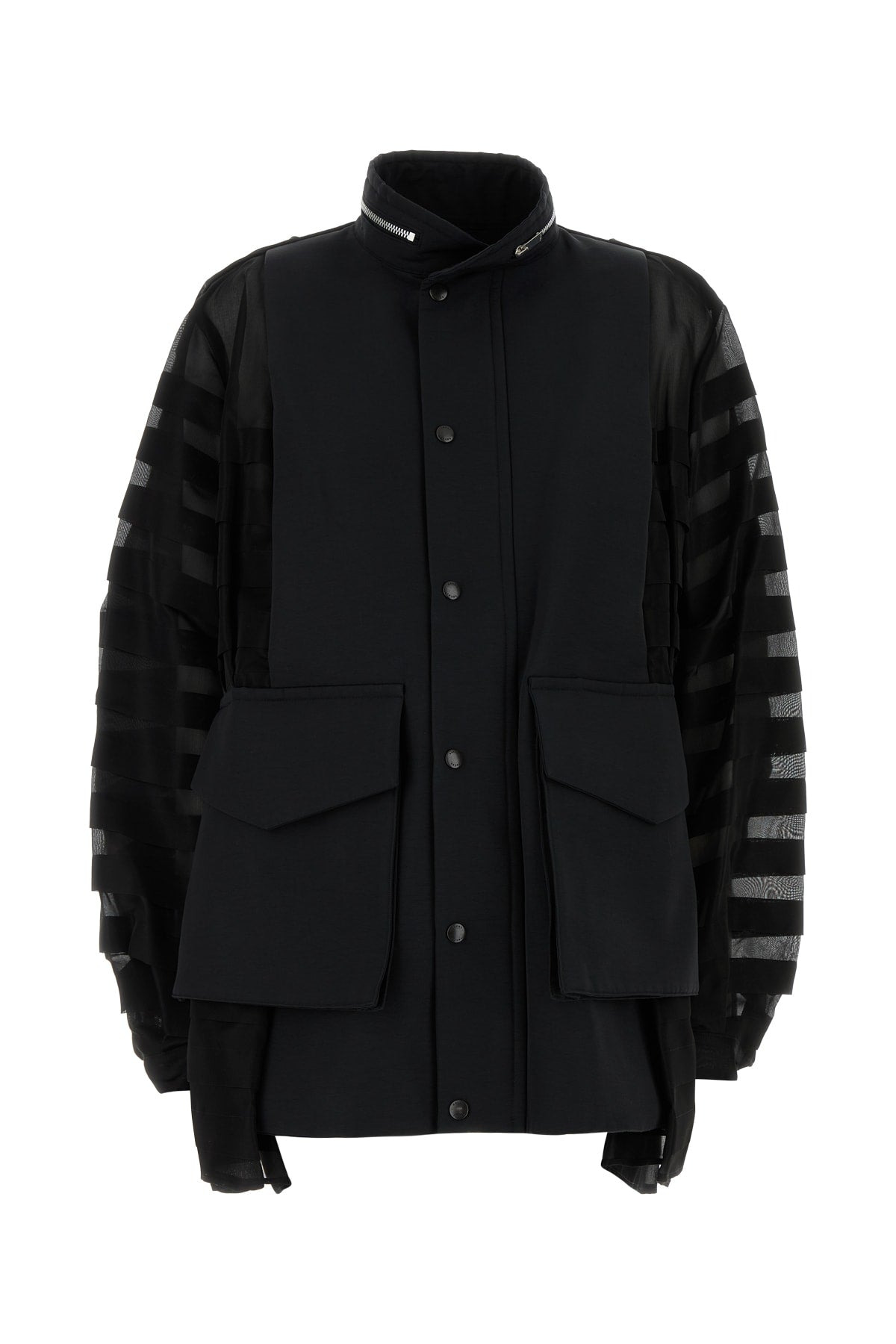 Sacai Women Grosgrain Bonding X Silk Organdy Blouson - 1