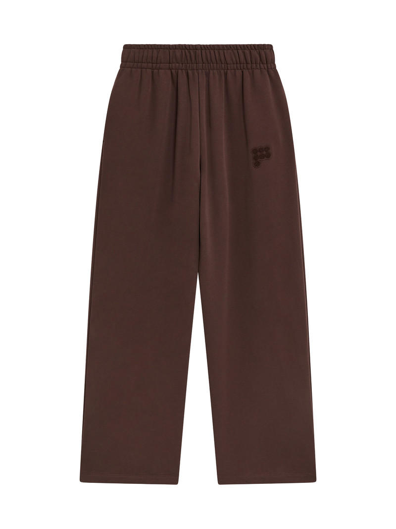 Womens Straight Leg Track Pants - Mahogany Brown 1