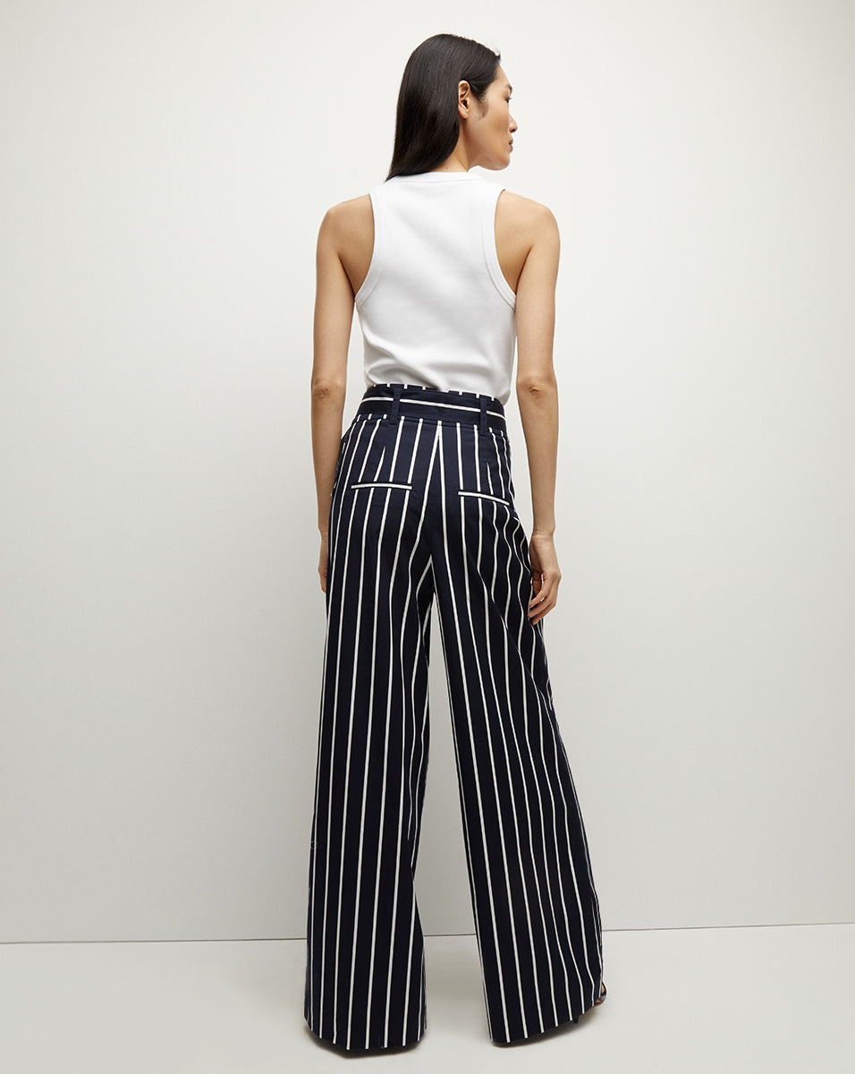 MALIYAH STRIPED WIDE-LEG PANT - 5