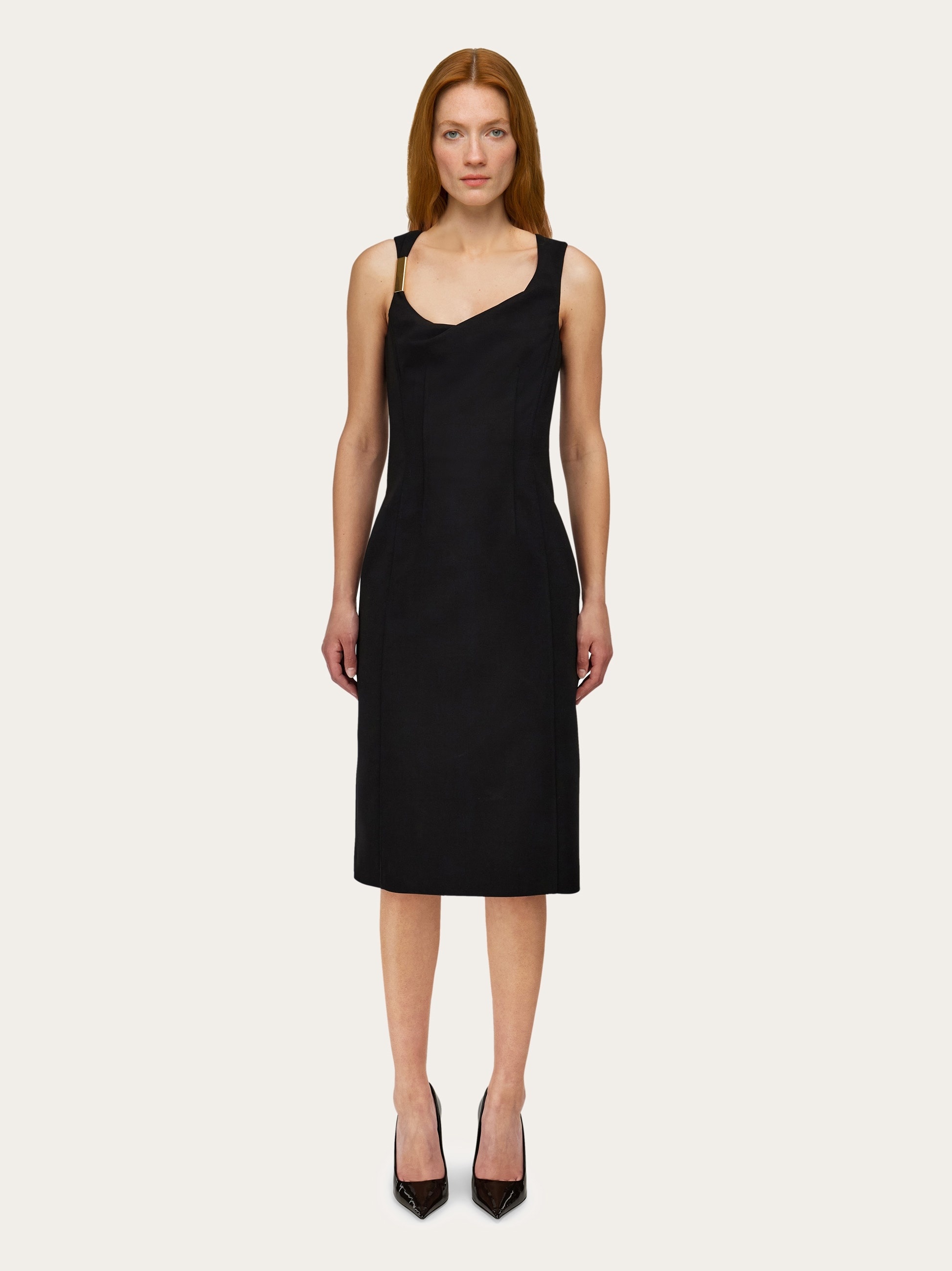 Corseted dress with gathered neckline - 2