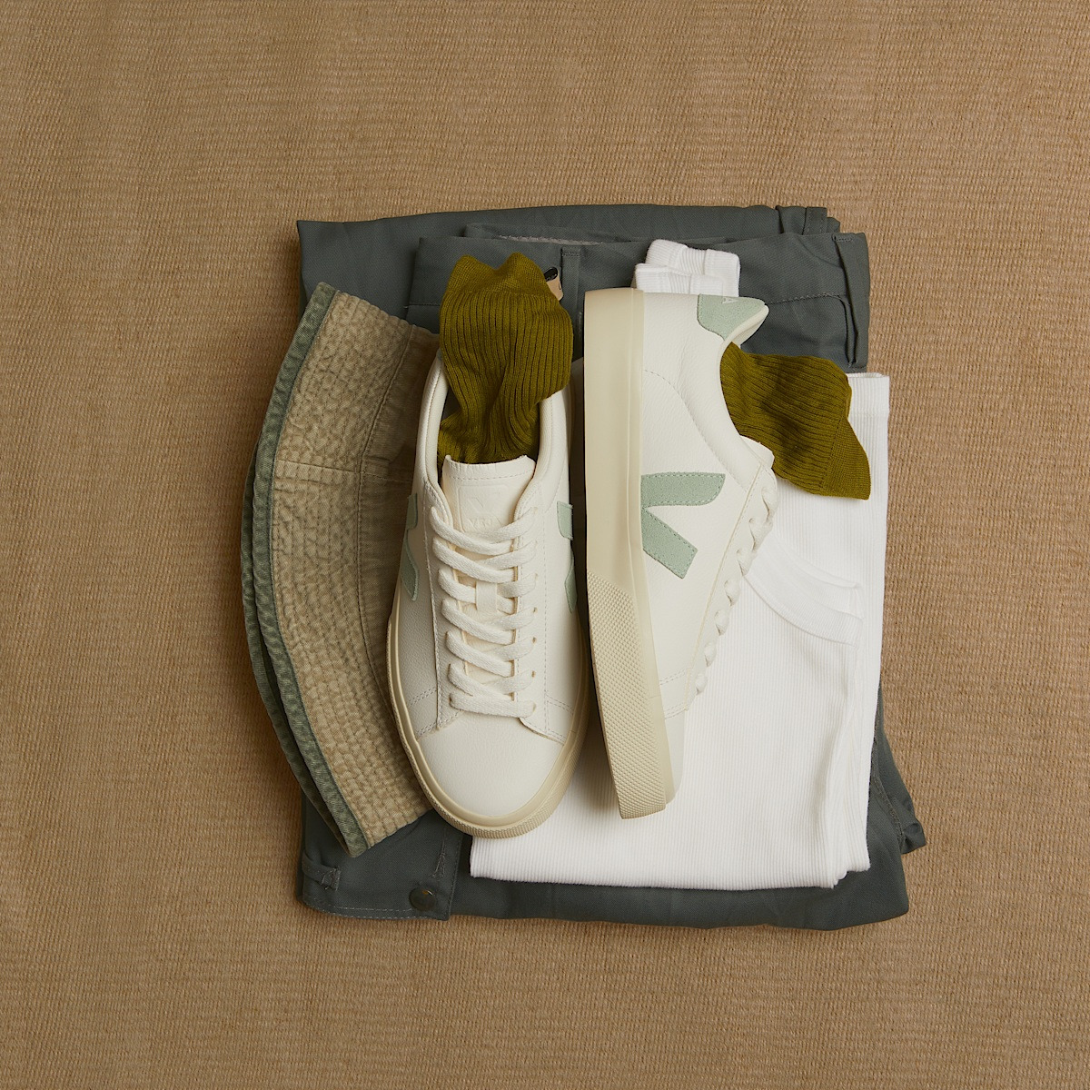 CAMPO LEATHER WHITE MATCHA - 4