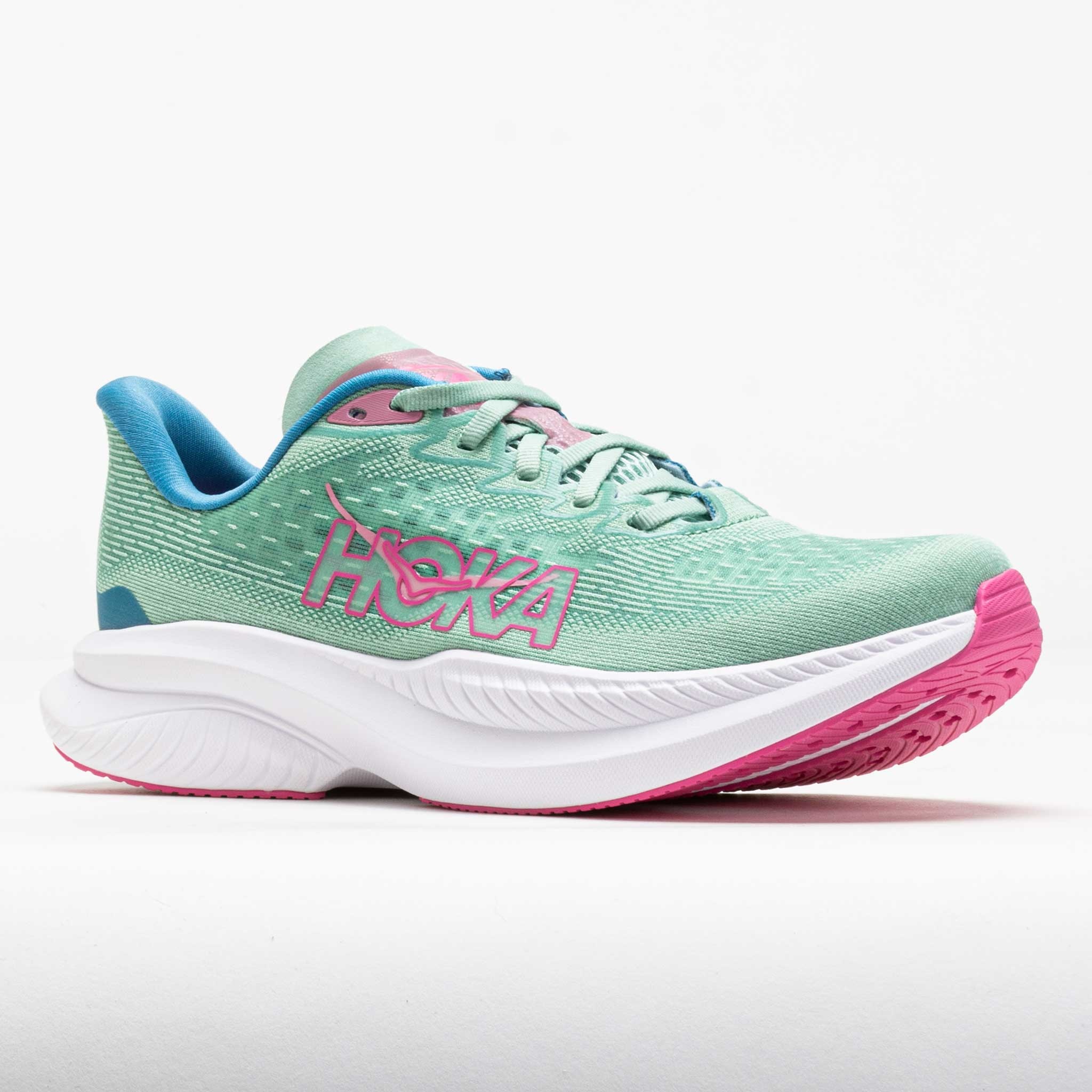 HOKA Mach 6 Women's Jadeite/Alpine Blue - 5