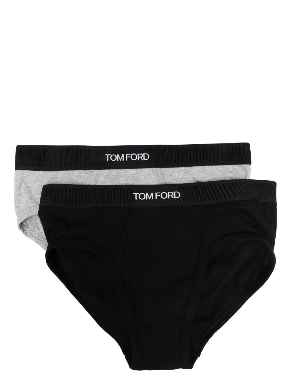 SET OF 2 COTTON BRIEFS WITH LOGO ELASTIC - 1