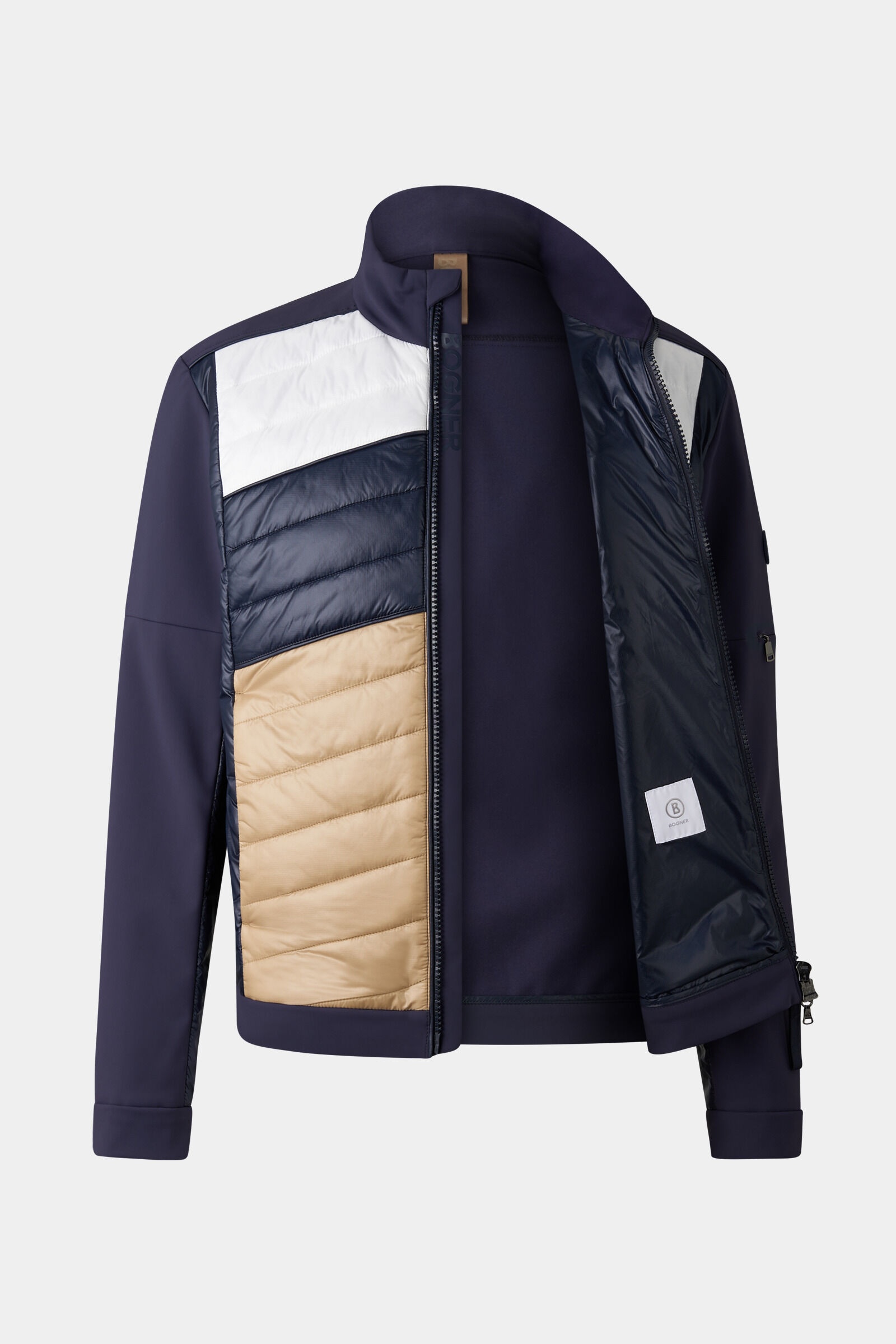 Jadon Hybrid jacket in Navy blue/Camel - 7