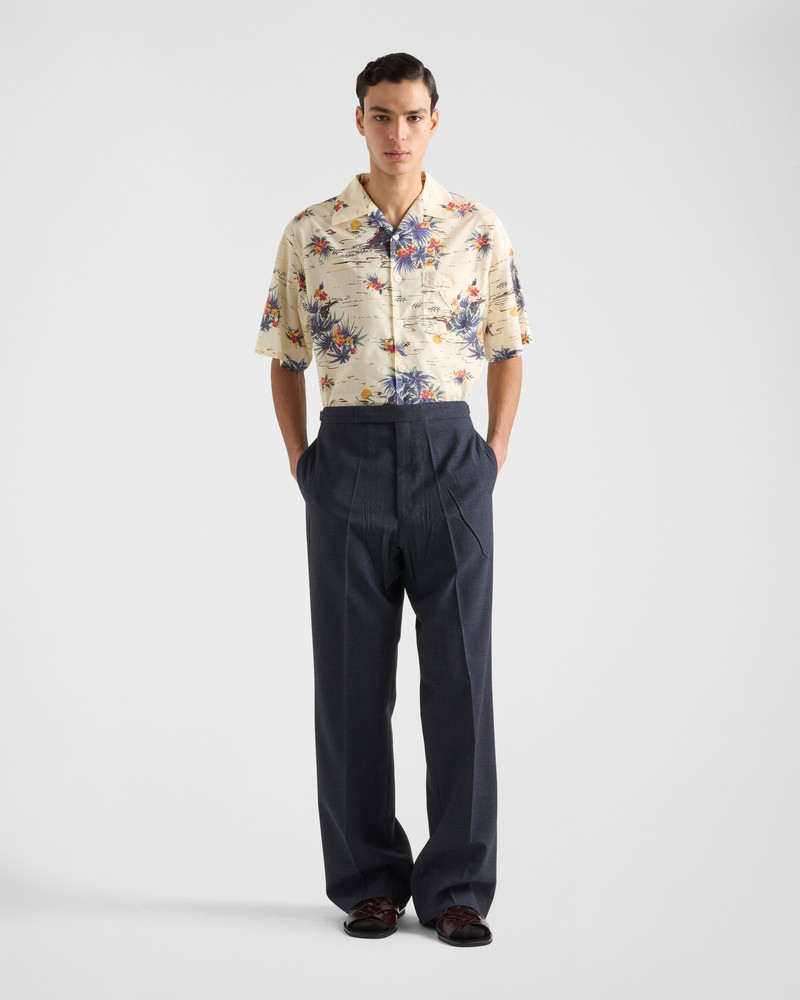 Prada Printed cotton bowling shirt outlook