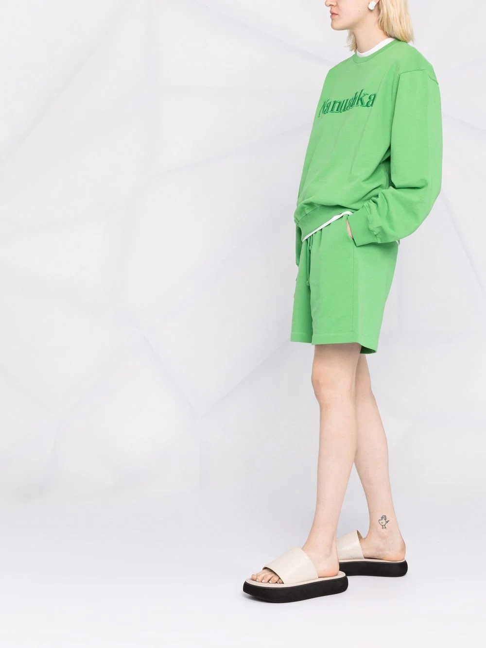 organic cotton drawstring shorts - 4