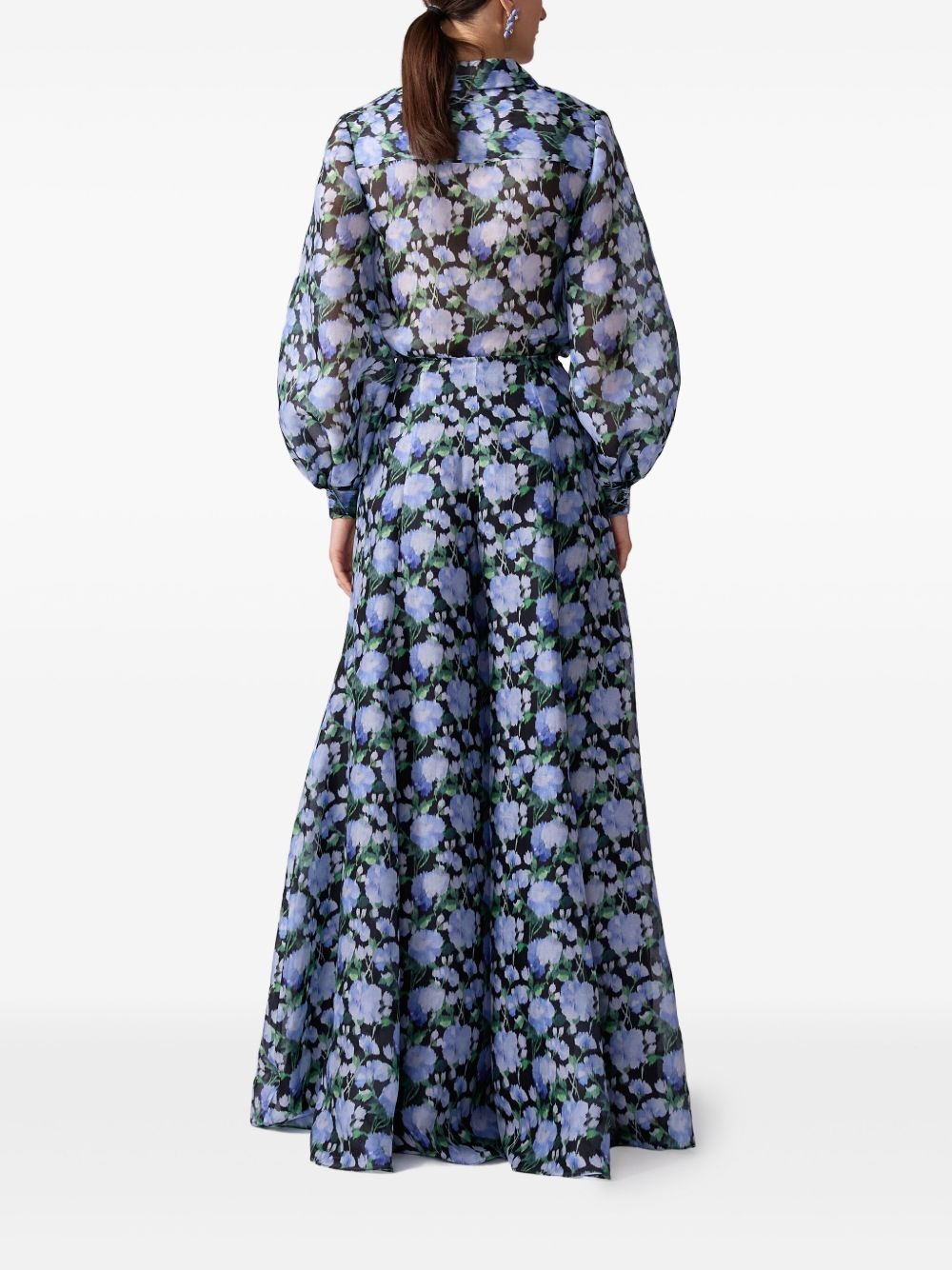 peony-print shirt - 3