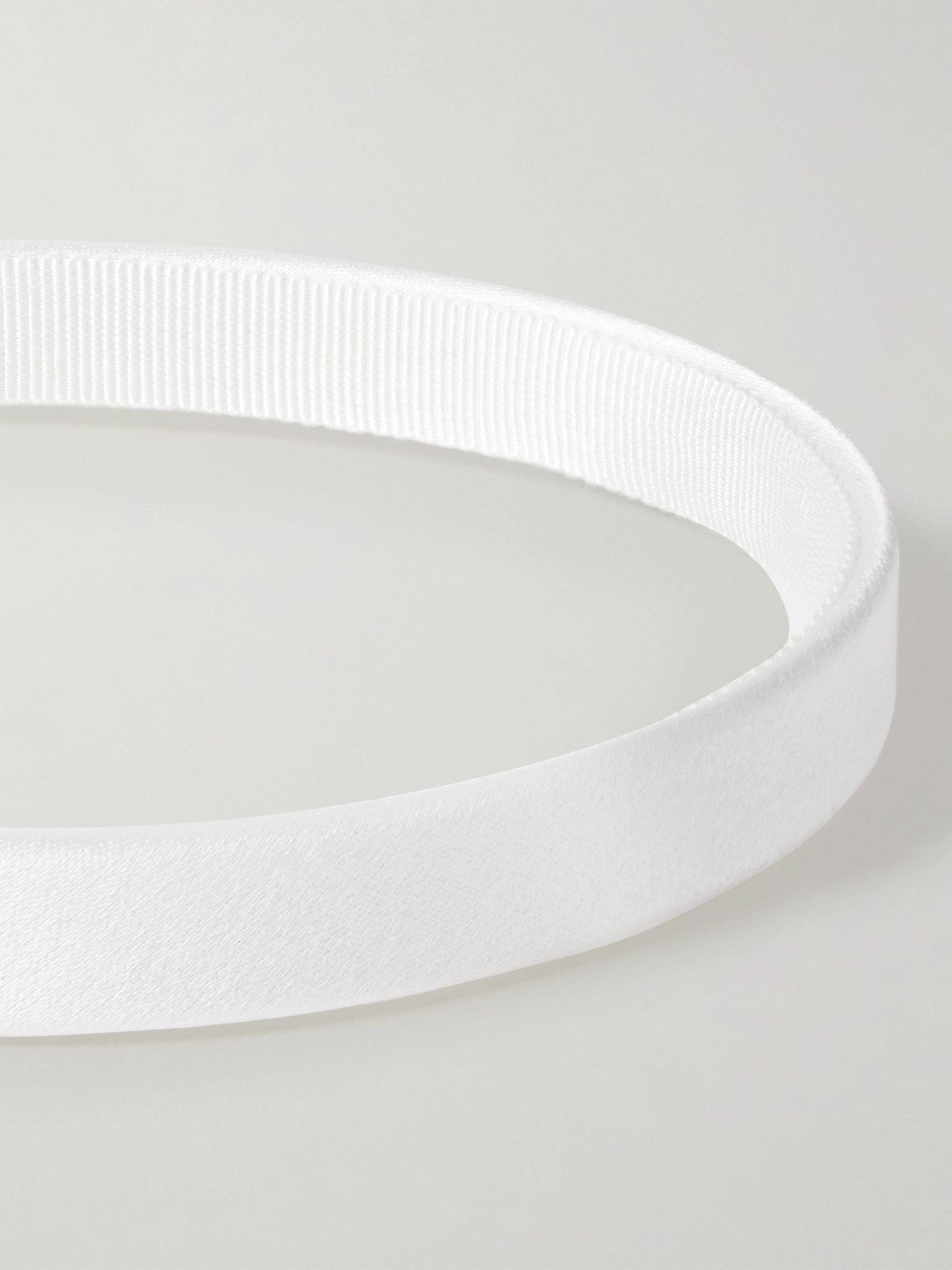 Lucy silk-satin headband Cream - 3