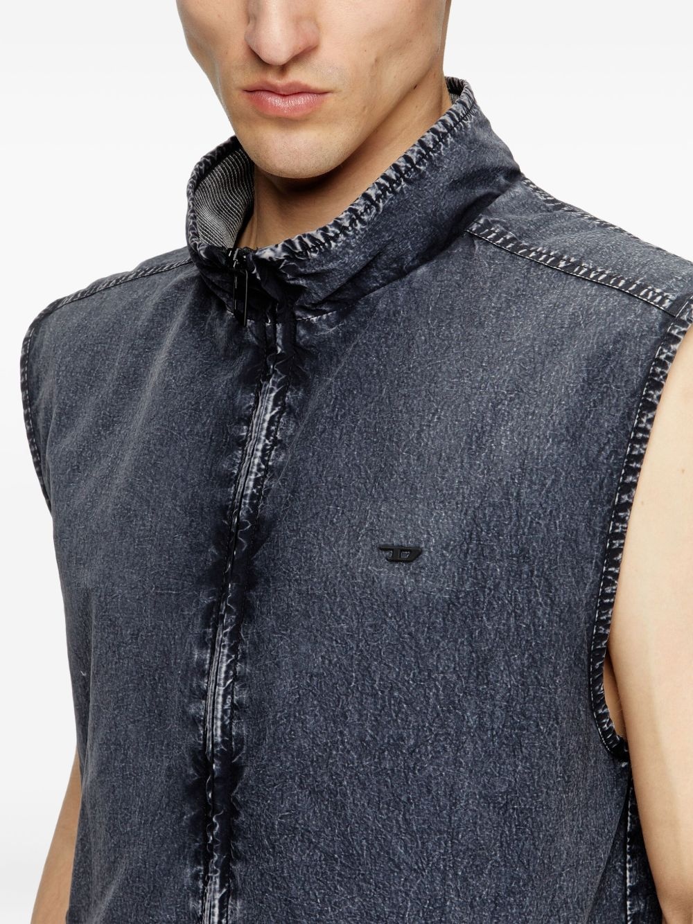 J-Erb denim-effect sleeveless gilet - 5