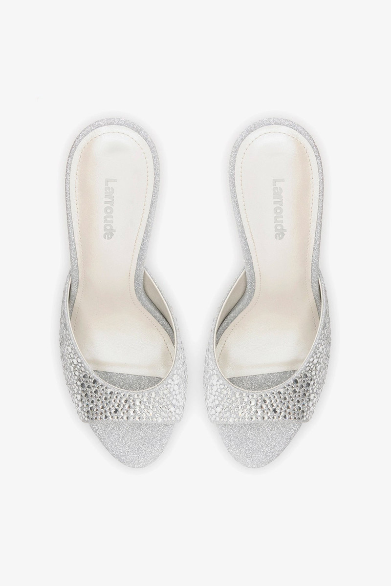 Jasmine Hi Mule Crystal Silver 7