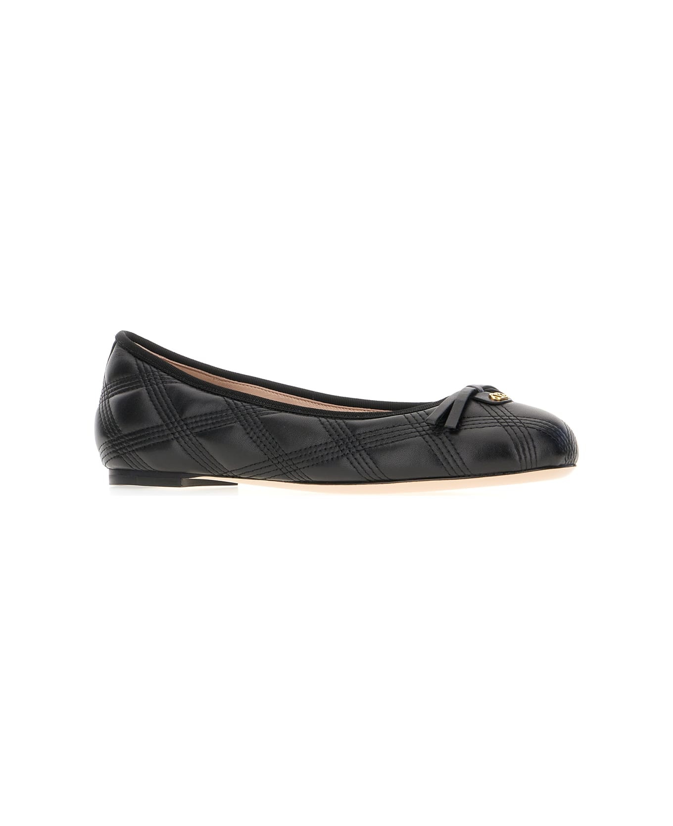 Black Nappa Leather Ballerinas - 2