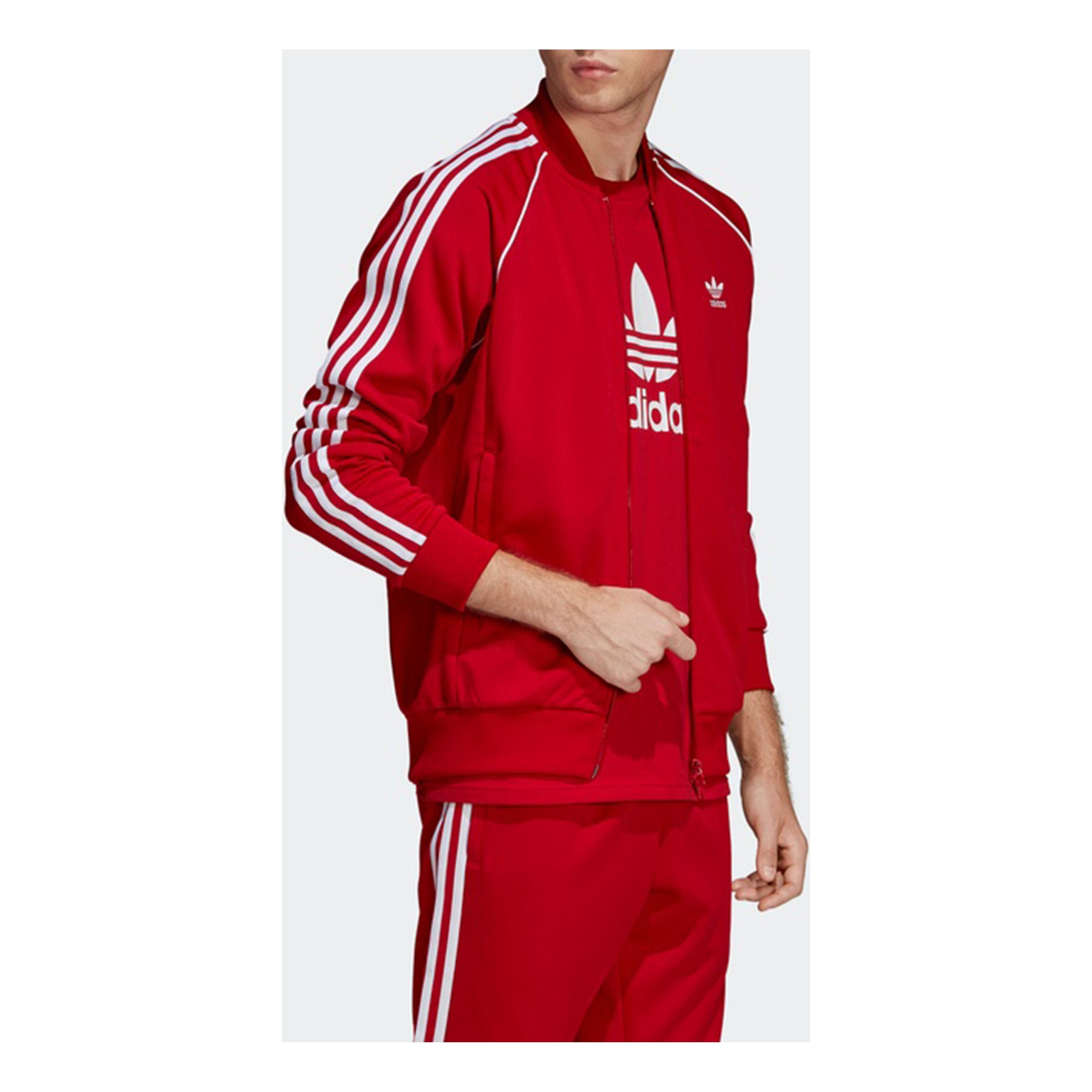 Men's adidas originals Zipper Sports Red Jacket DV1514 - 1