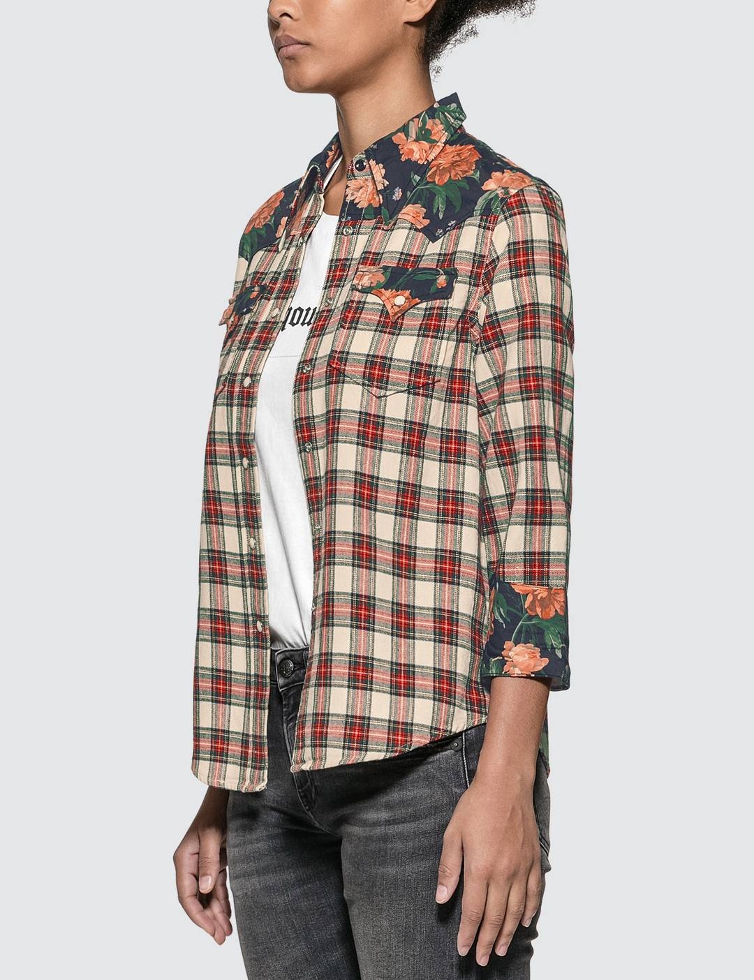 Exaggerated Collar Cowboy Shirt - 2