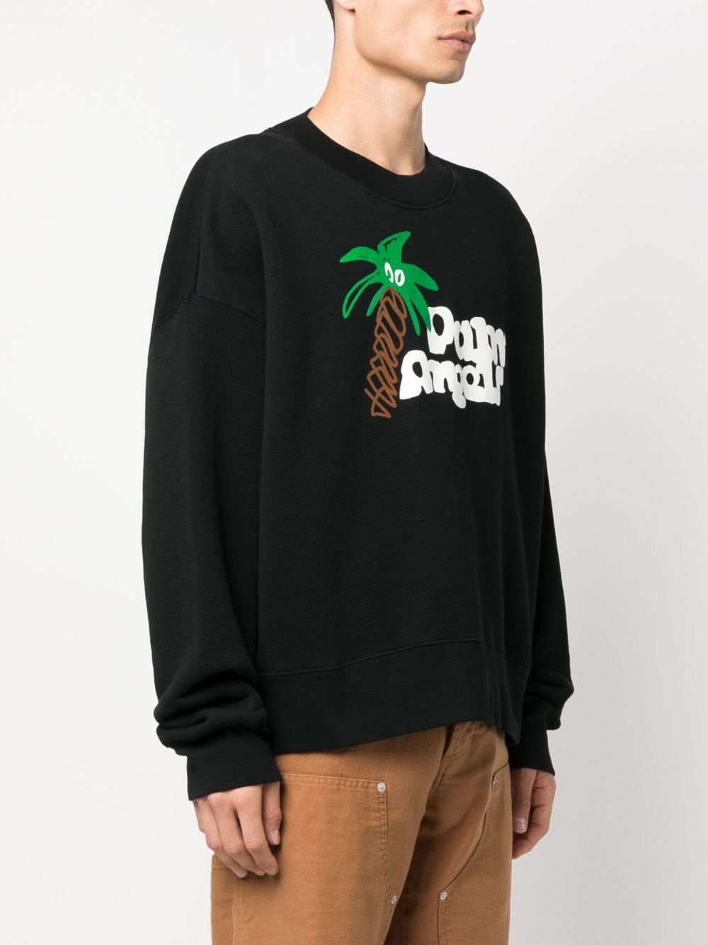 logo-print organic cotton sweatshirt - 3