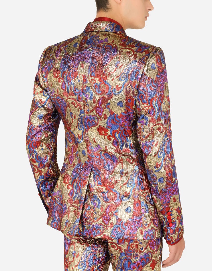 Oriental lurex jacquard Sicilia-fit jacket - 5