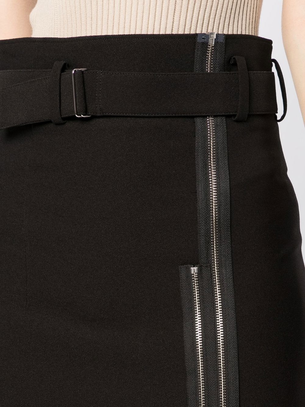 zip-detail high-waisted skirt - 5