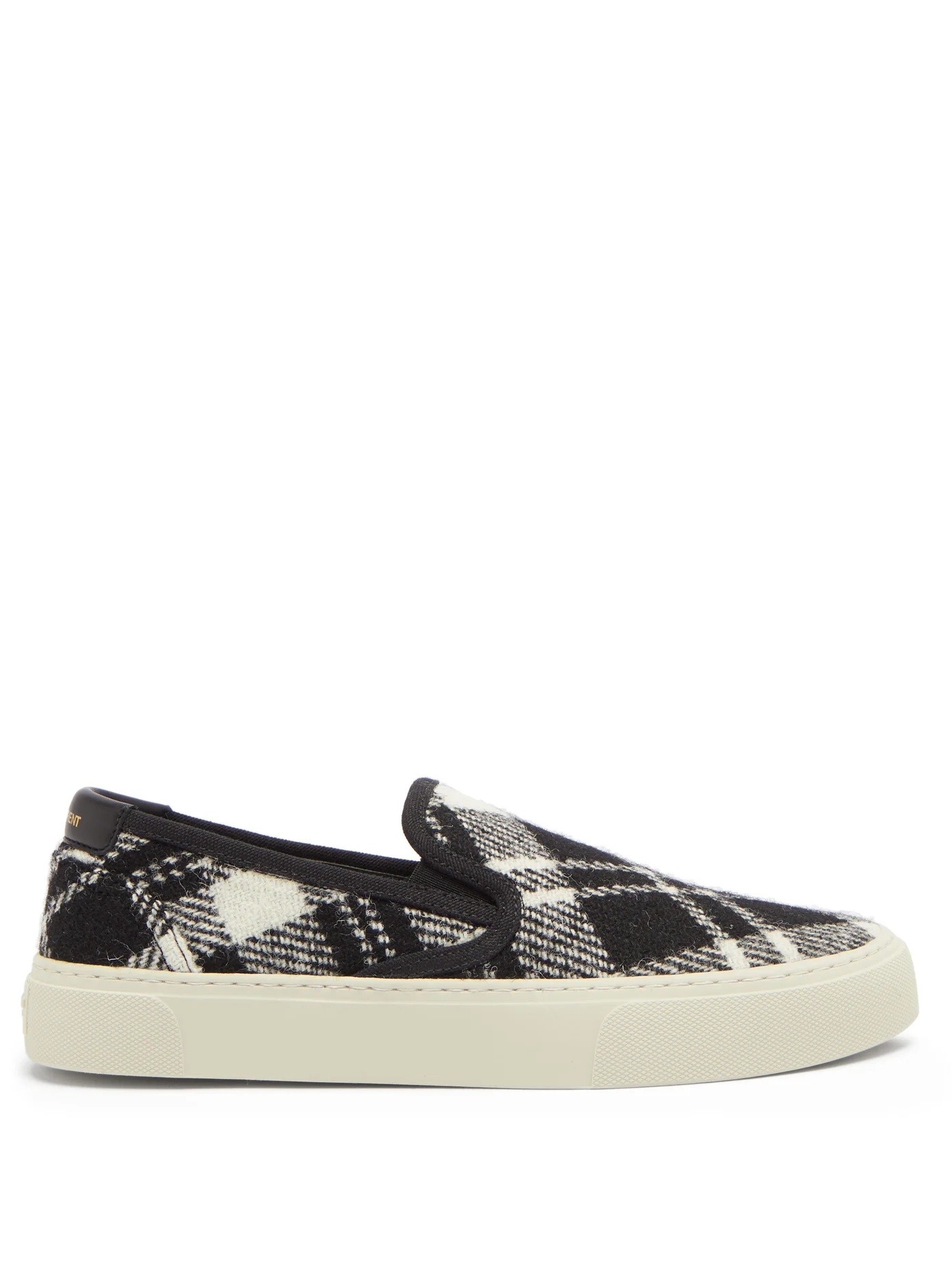 Venice tartan wool-canvas slip-on trainers - 1