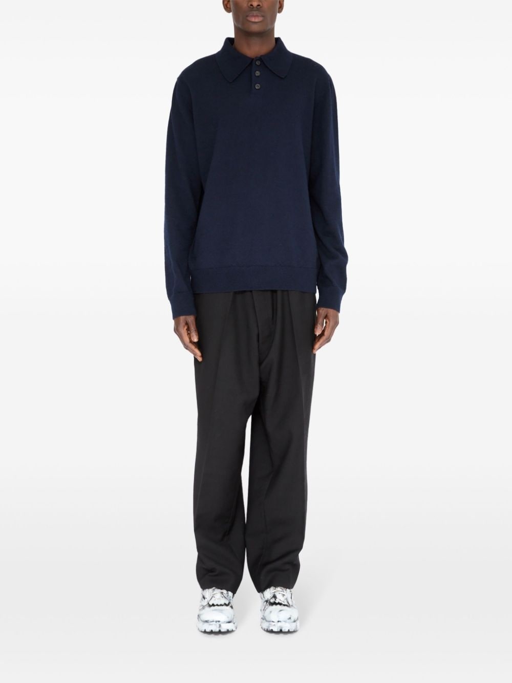wool polo shirt - 2