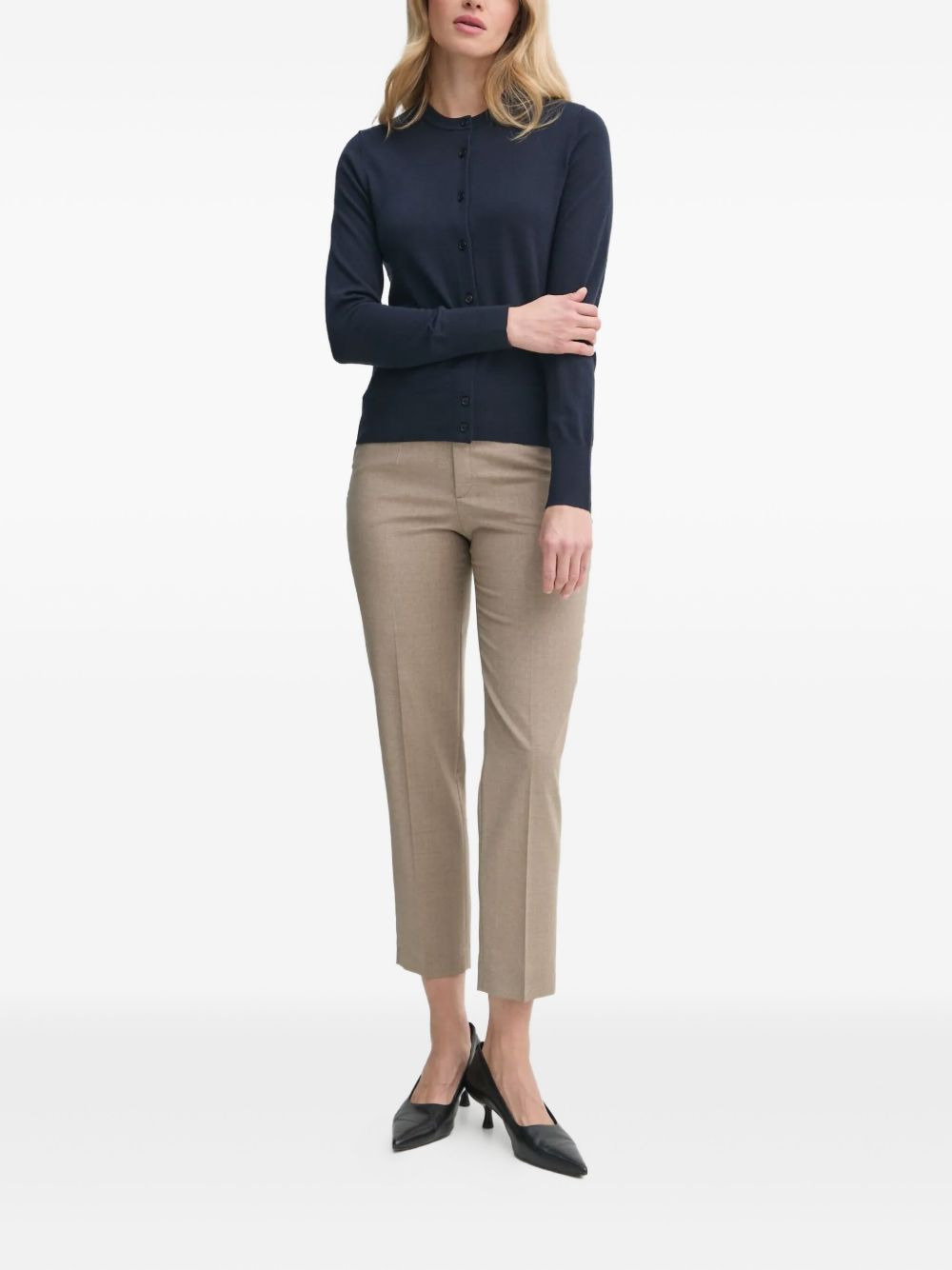 button-front wool cardigan - 2