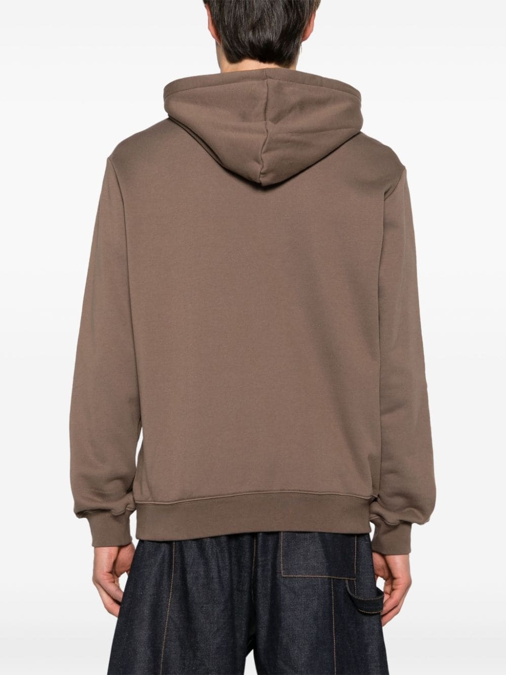 Trefoil-print cotton hoodie - 4