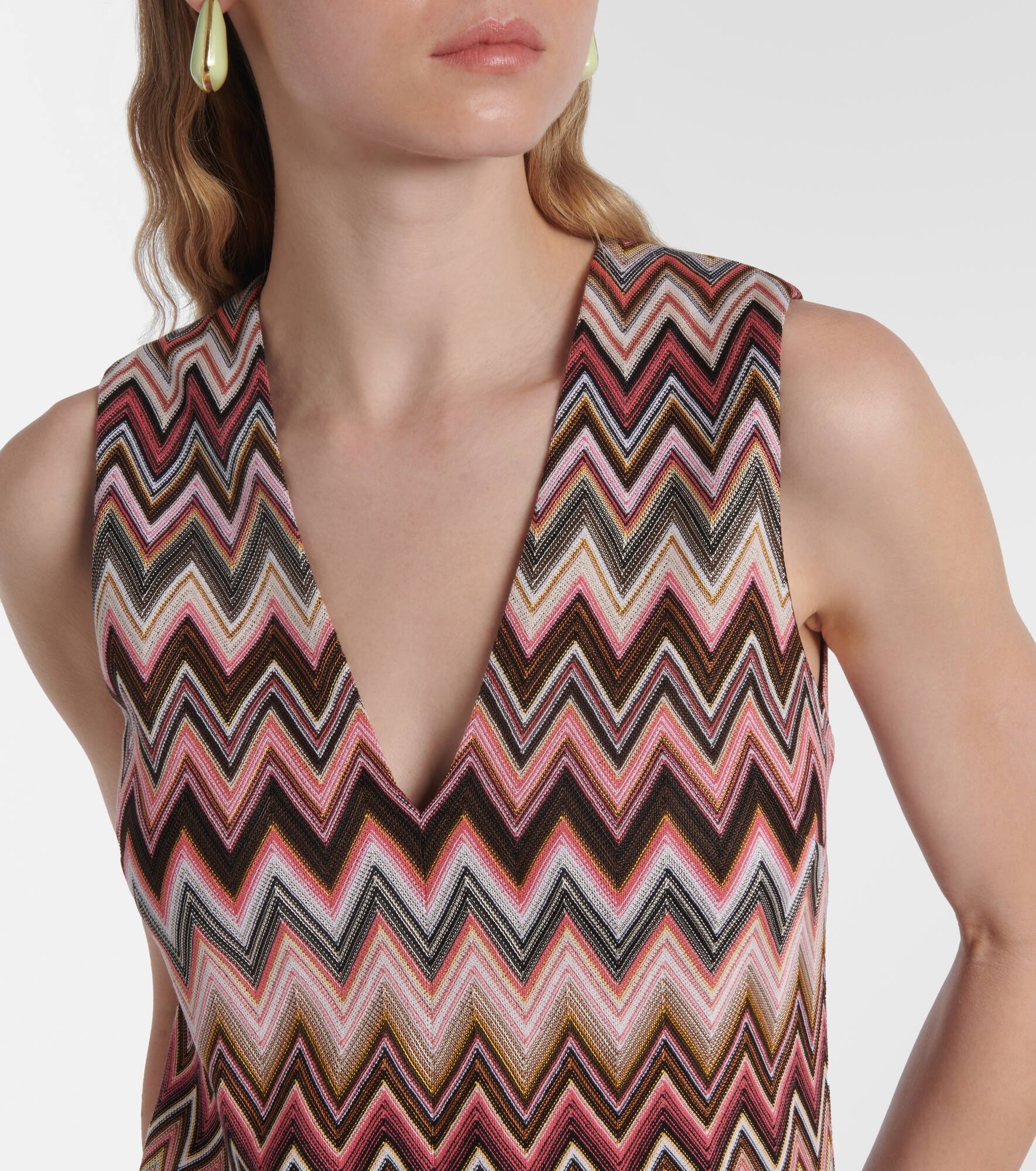Zigzag lamé minidress - 4
