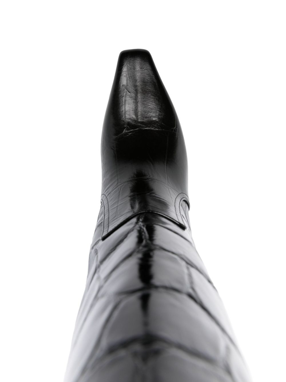 80mm leather boots - 4