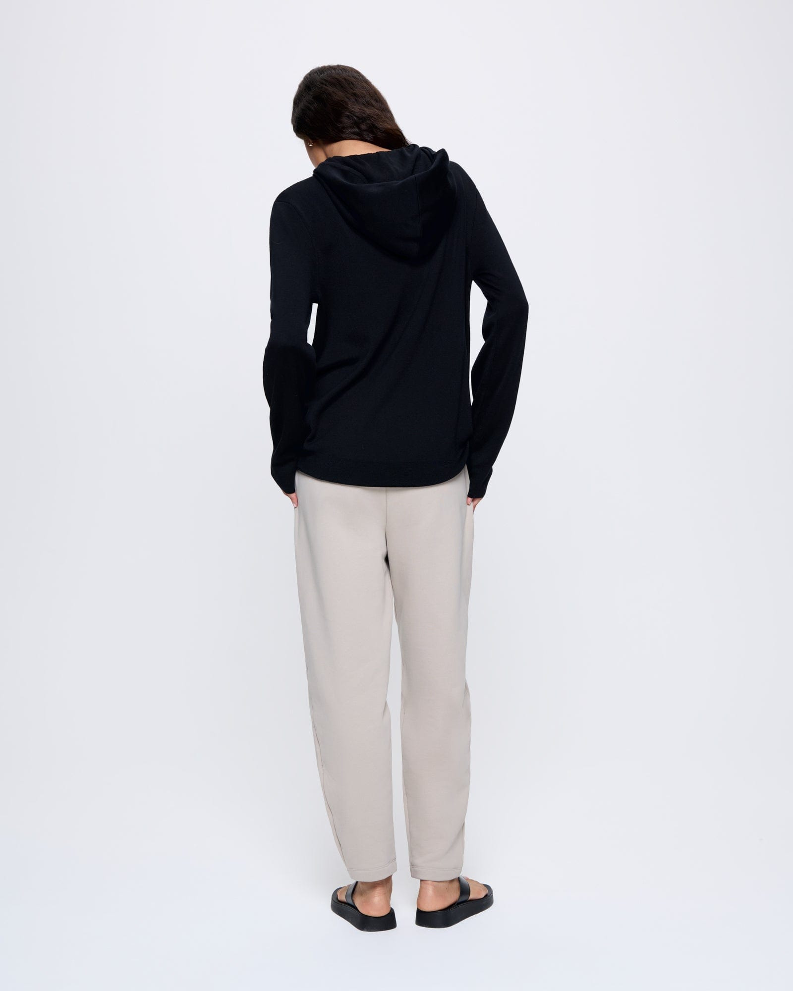 Womens DNA Regenerative Merino Wool Hoodie - Black - 4