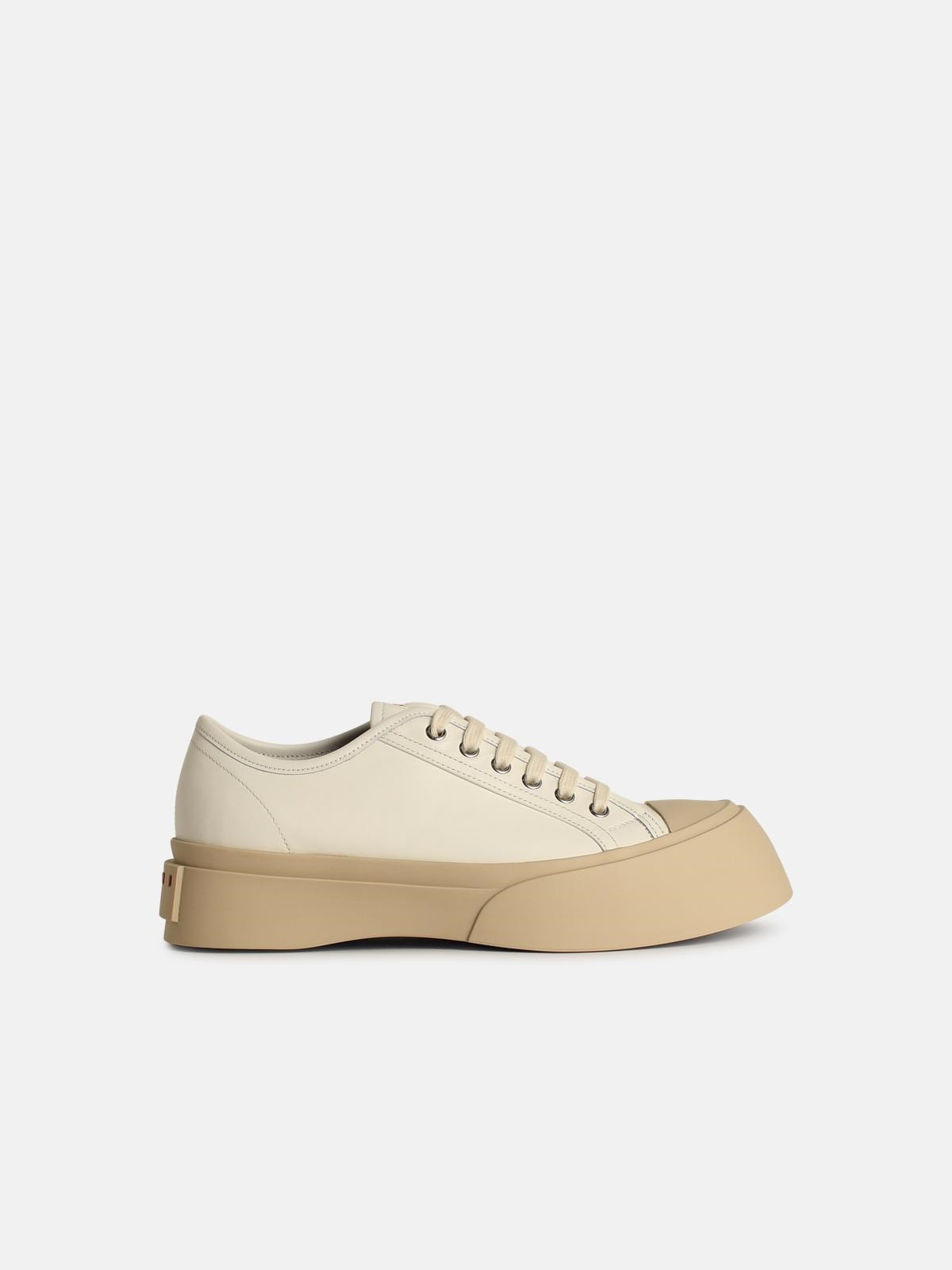WHITE LEATHER SNEAKERS - 1