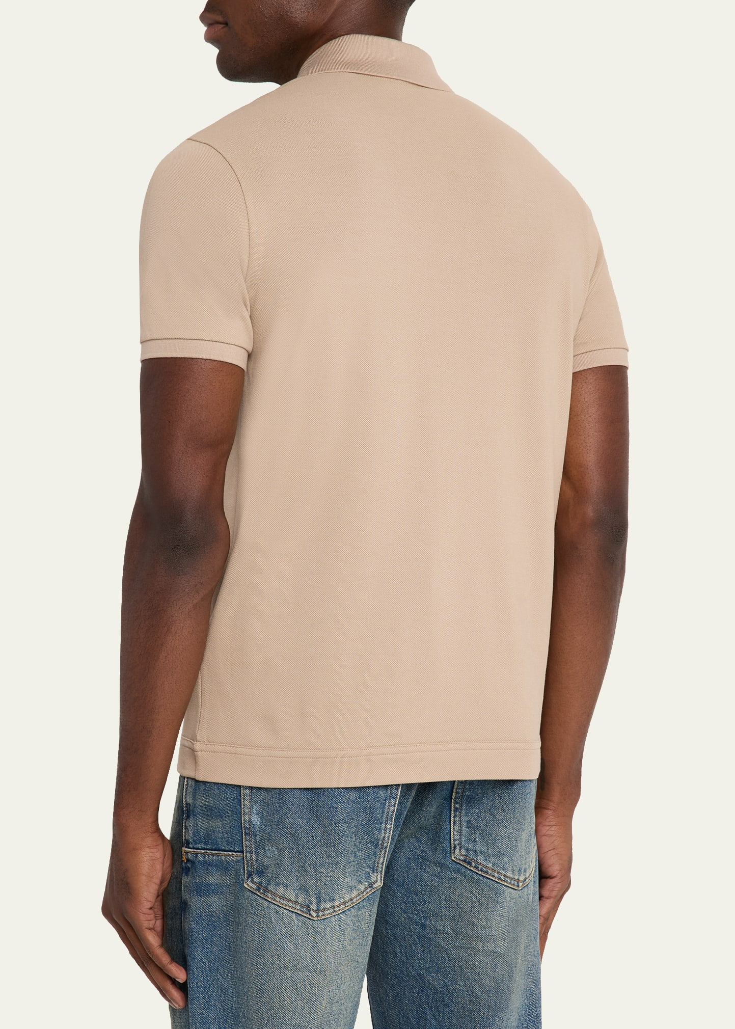 Men's Leather-Emblem Polo Shirt - 3