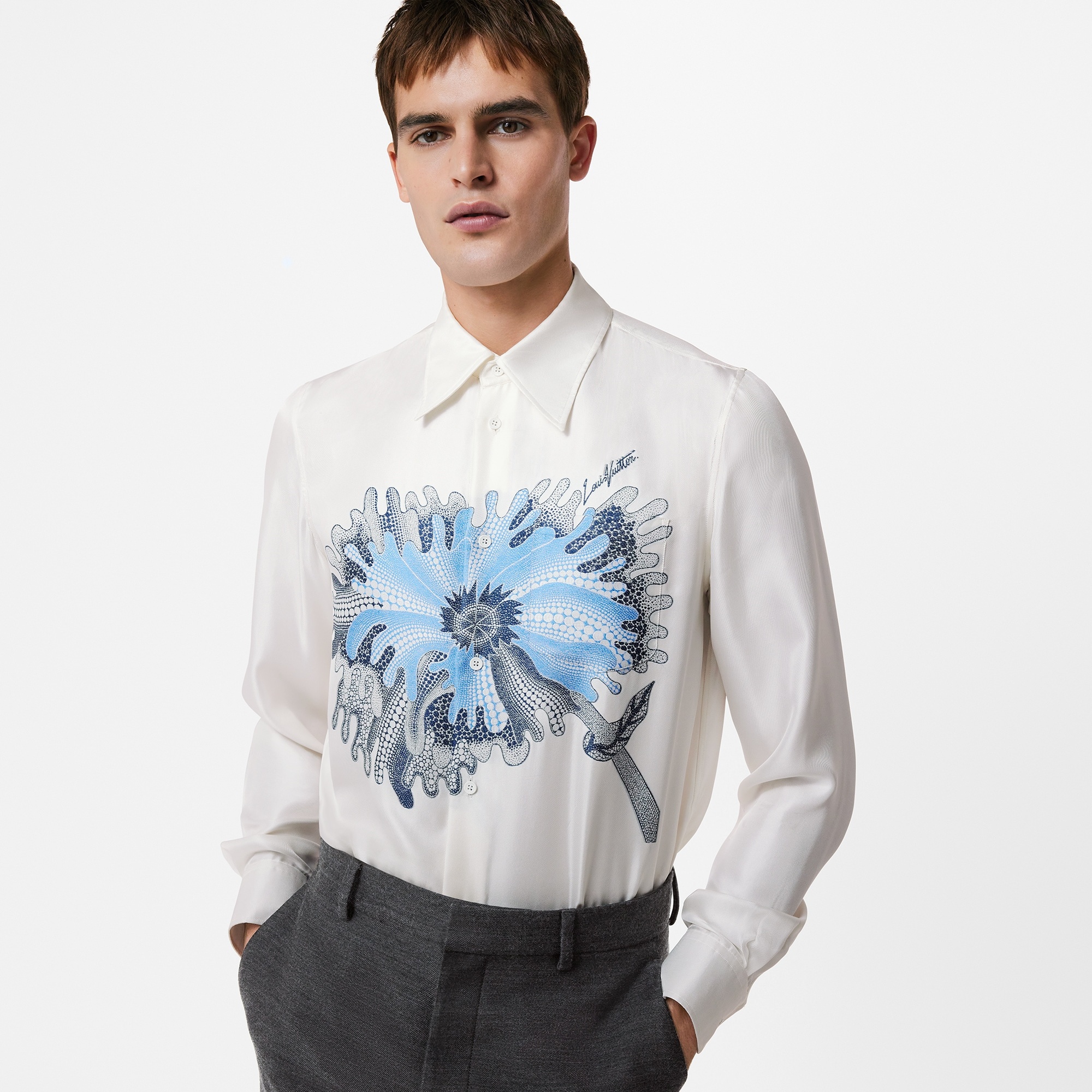 LV x YK Psychedelic Flower Classic Shirt - 5