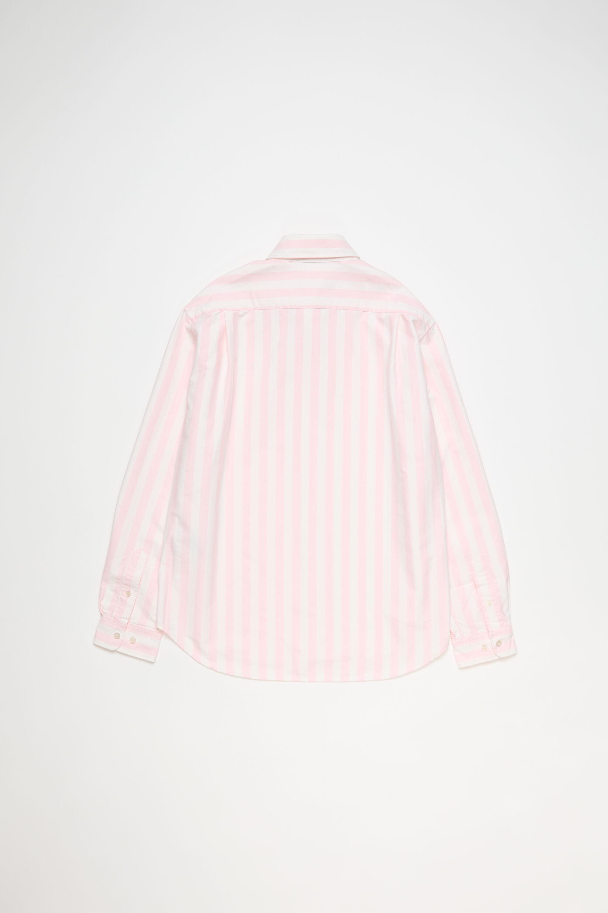 Striped oxford button-up - Off white/pink - 2