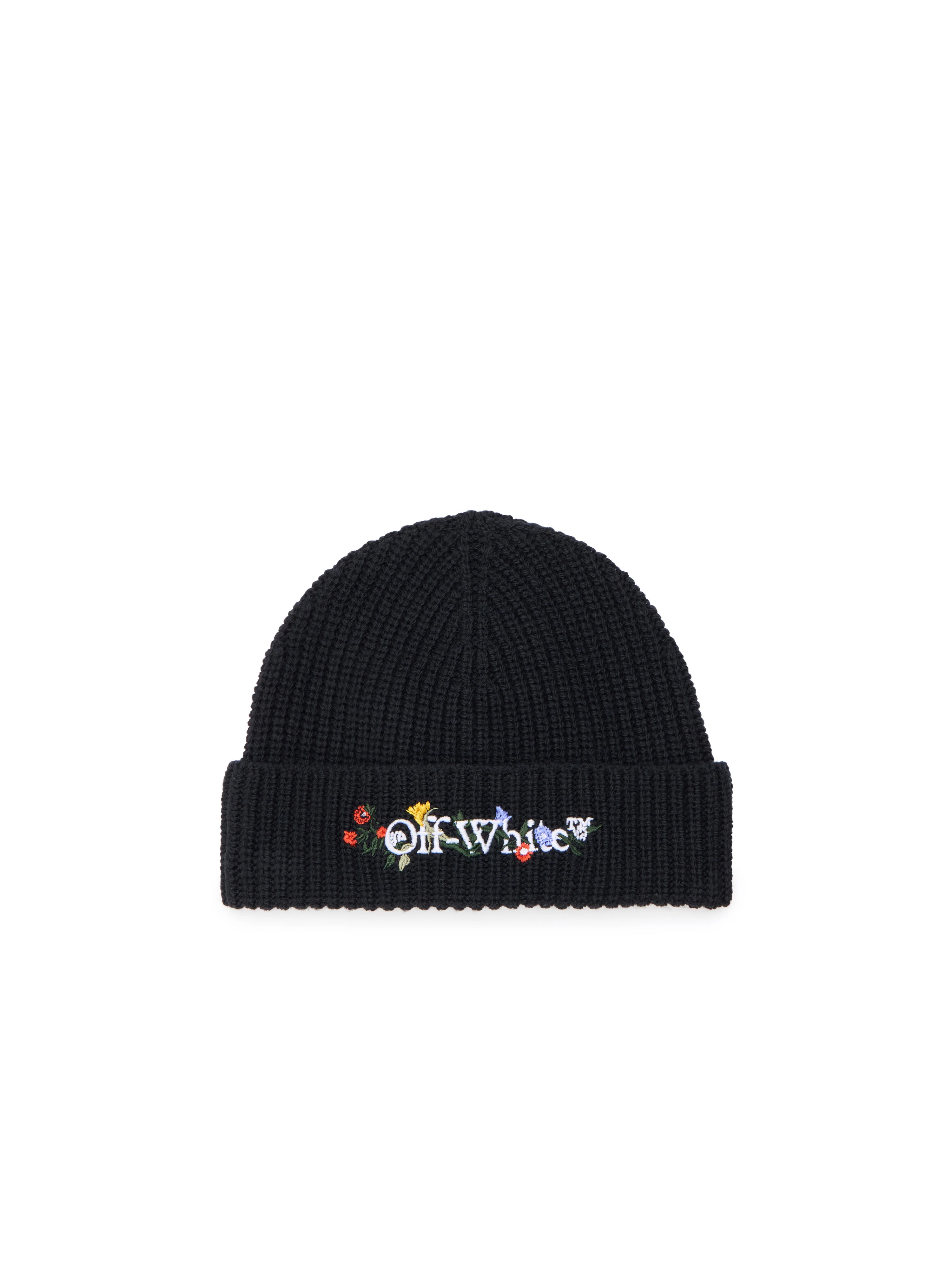 Floral Embroidered Beanie - 1