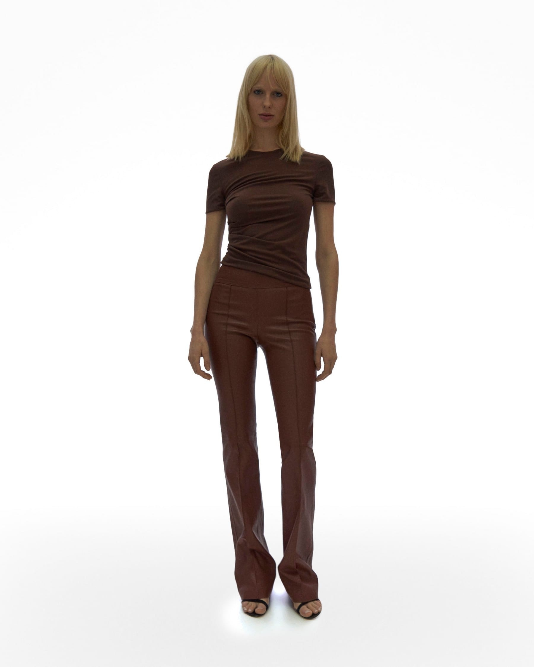 LEATHER BOOTCUT PANT - 2