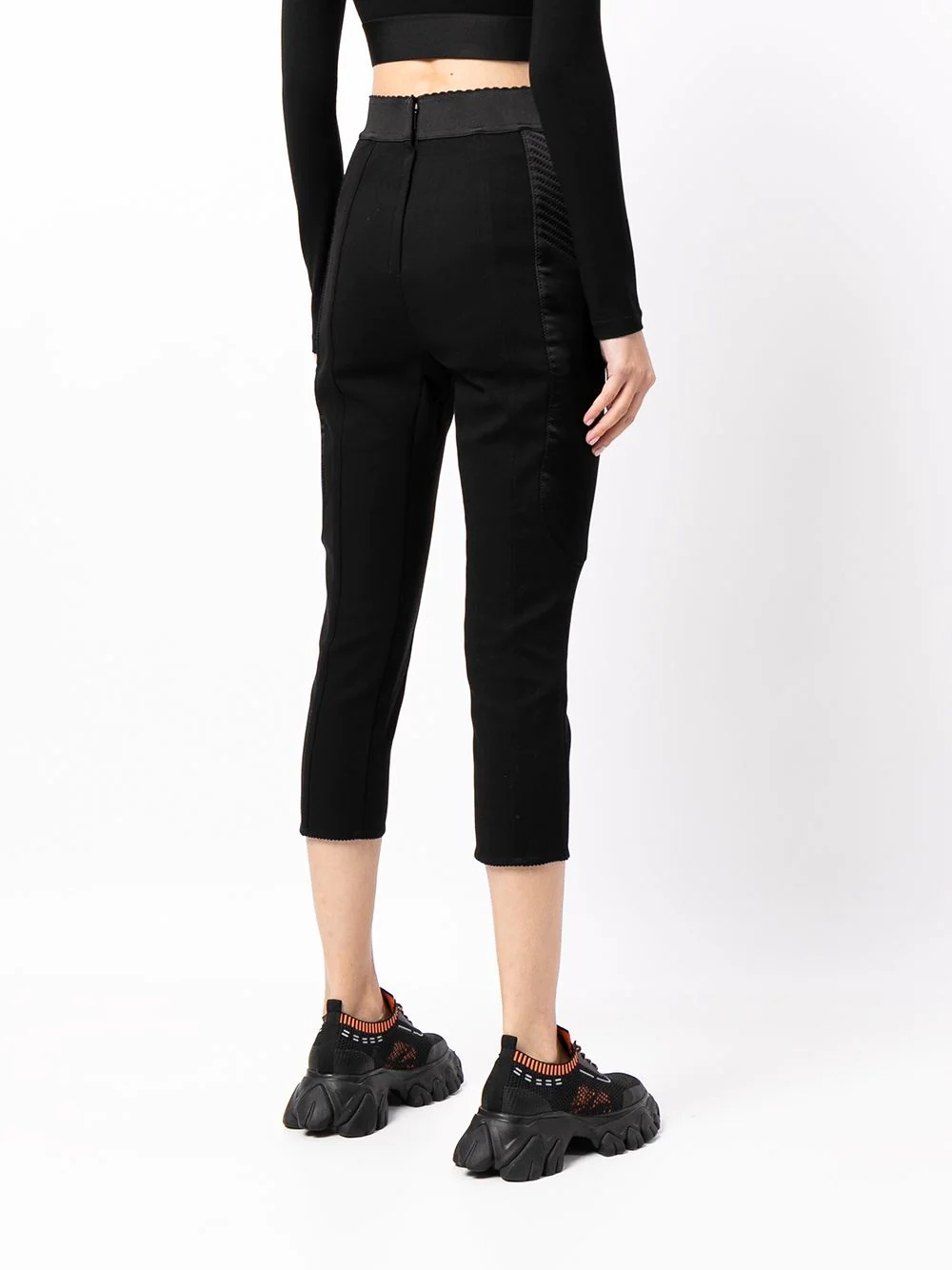 panelled cropped leggings - 4