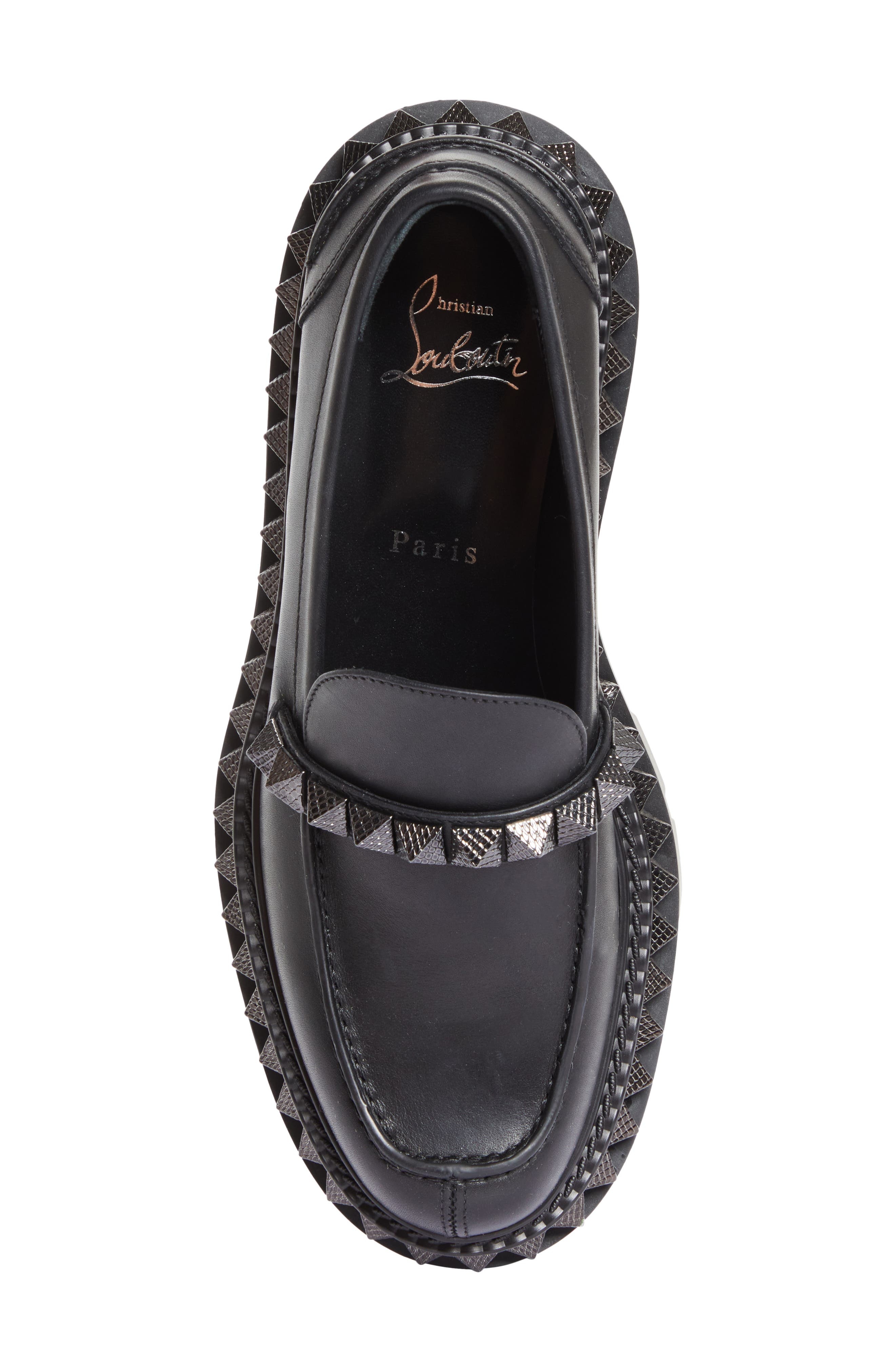 Christian Louboutin St. Roch Stud Platform Loafer in Black at Nordstrom - 5