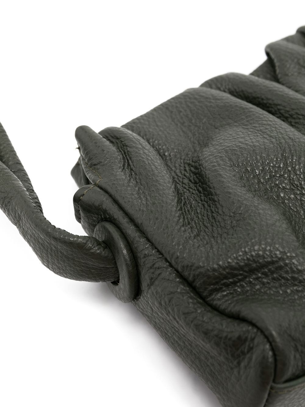 gathered-detail leather shoulder bag - 4