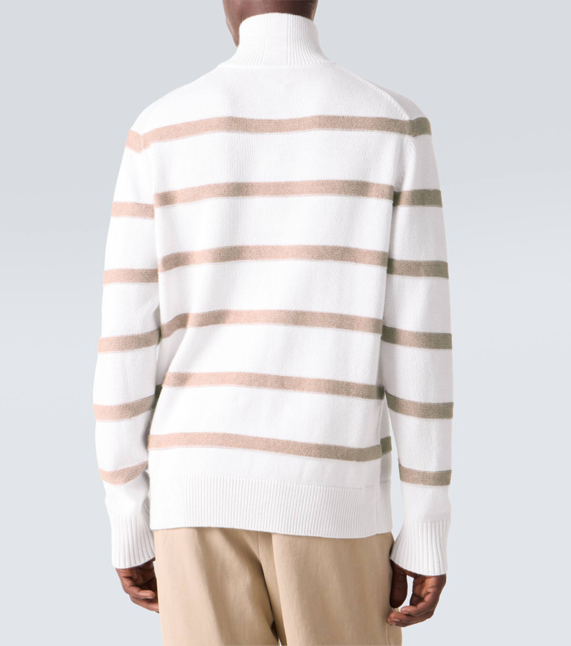 Striped cotton and cashmere sweater 4