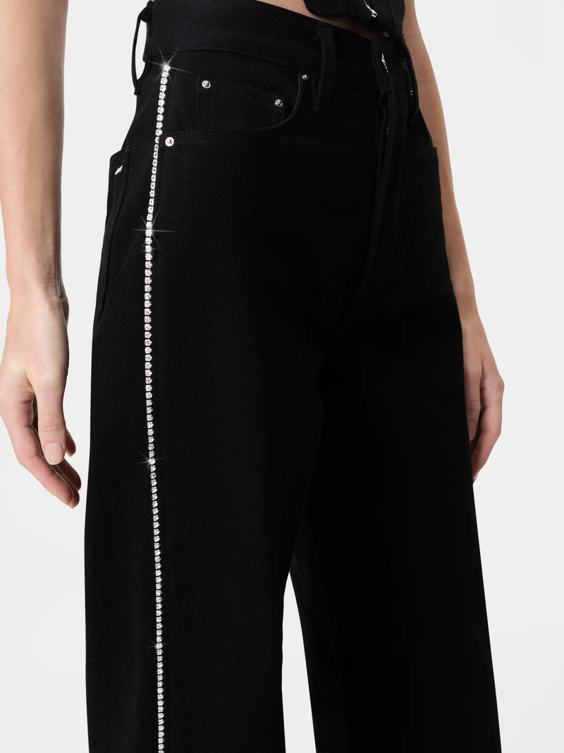 WOMEN'S CRYSTAL STRIPE WIDE STRAIGHT 4