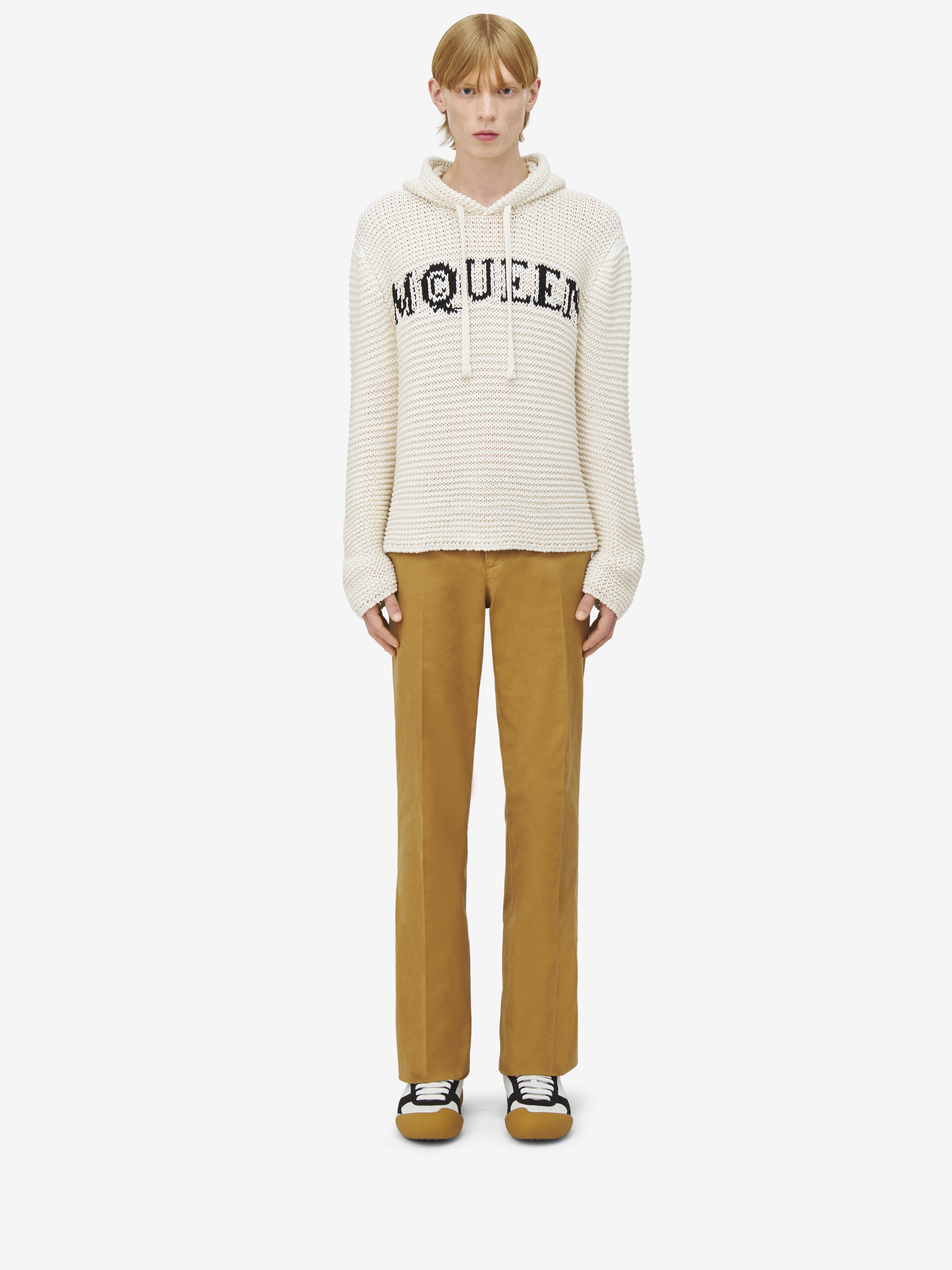 McQueen Logo Cropped Hoodie - 3