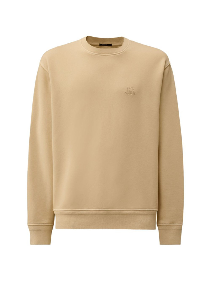 logo-embroidered crewneck cotton sweatshirt 1