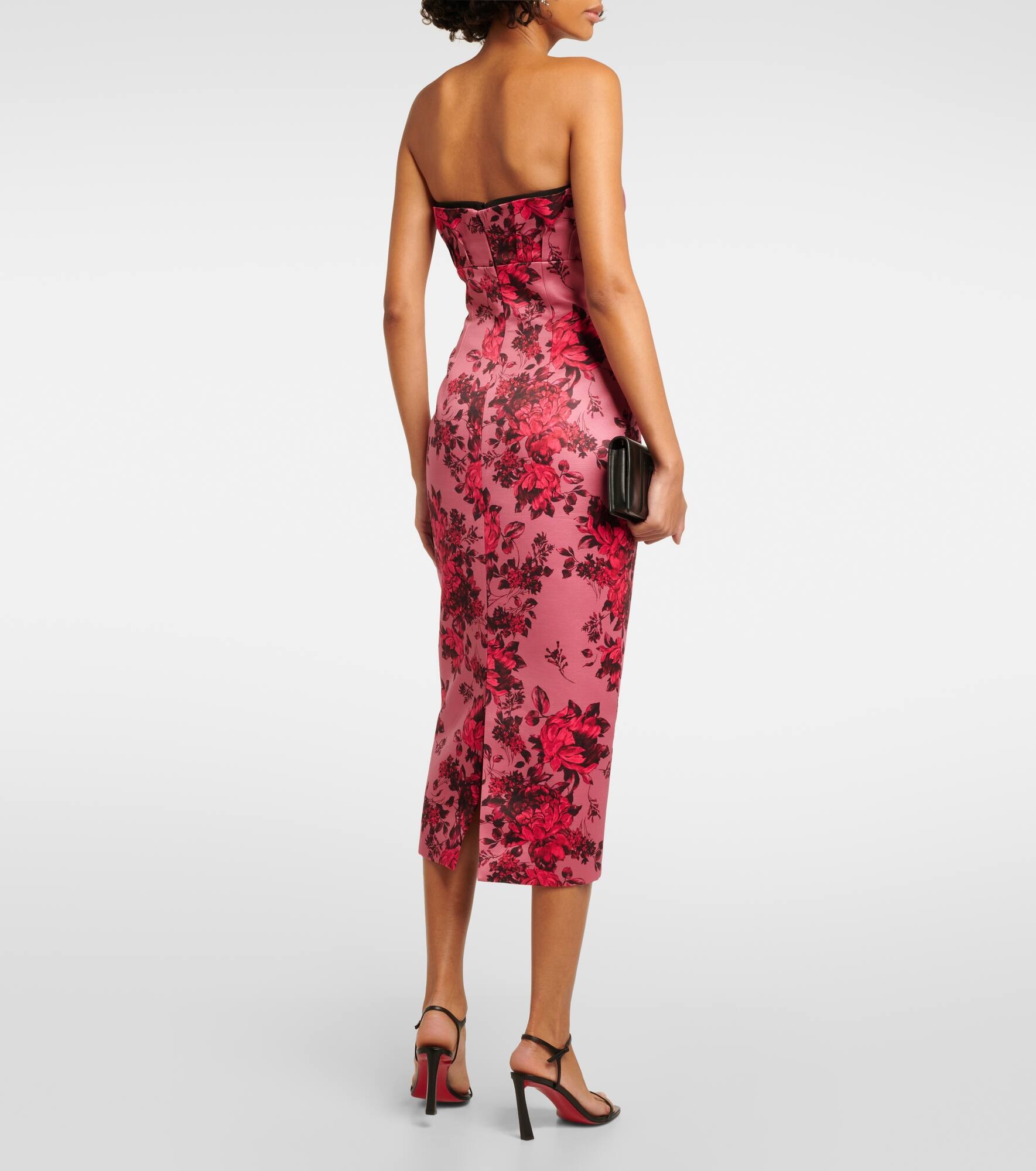 Adalina floral strapless midi dress - 3