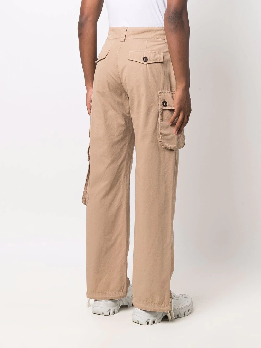 pocket-detail straight-leg trousers - 4