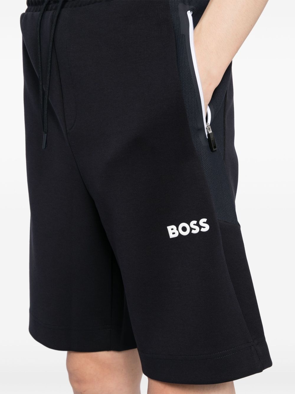 logo-print track shorts - 5