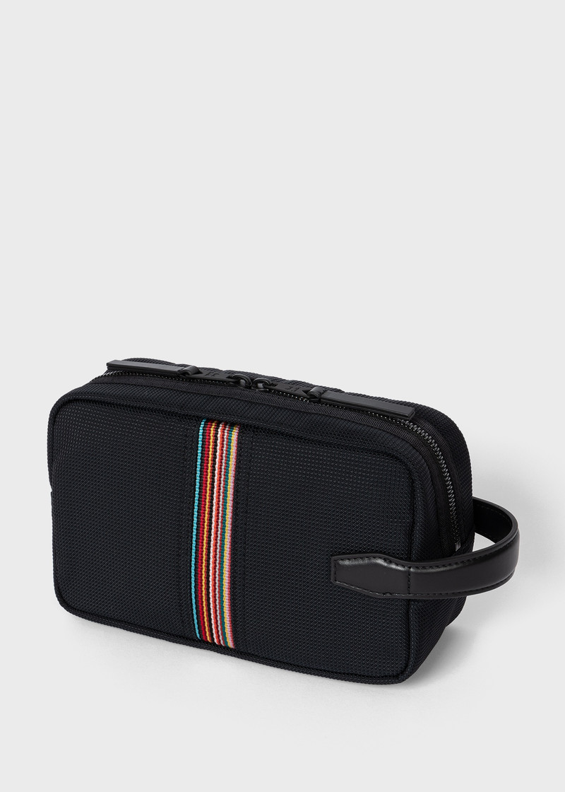 Paul Smith Black 'Signature Stripe' Wash Bag outlook