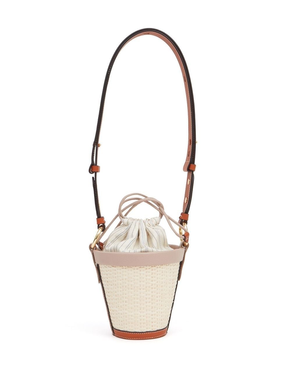 woven-raffia shoulder bag - 1