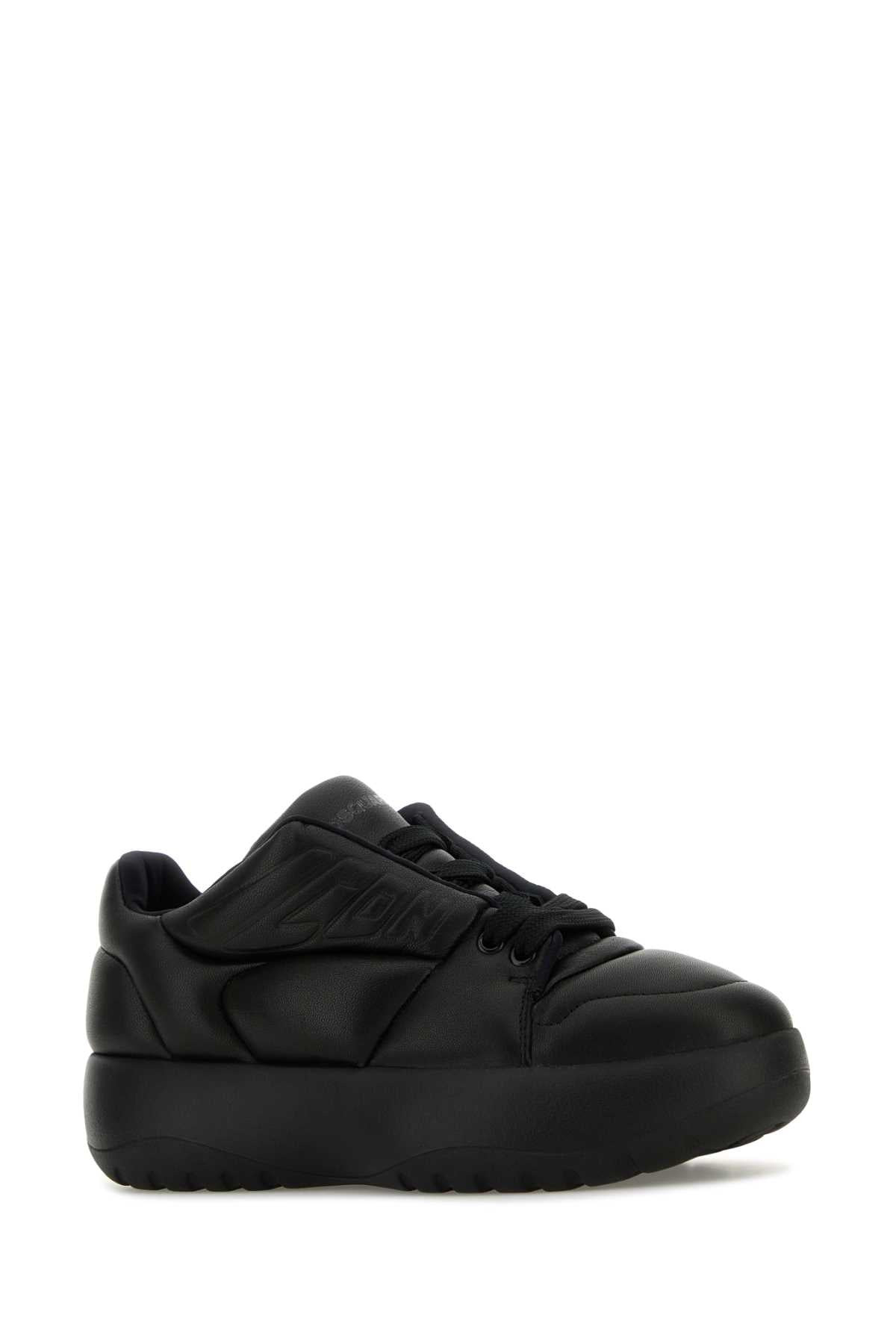 Dsquared Women Black Leather Puffer Sneakers - 2
