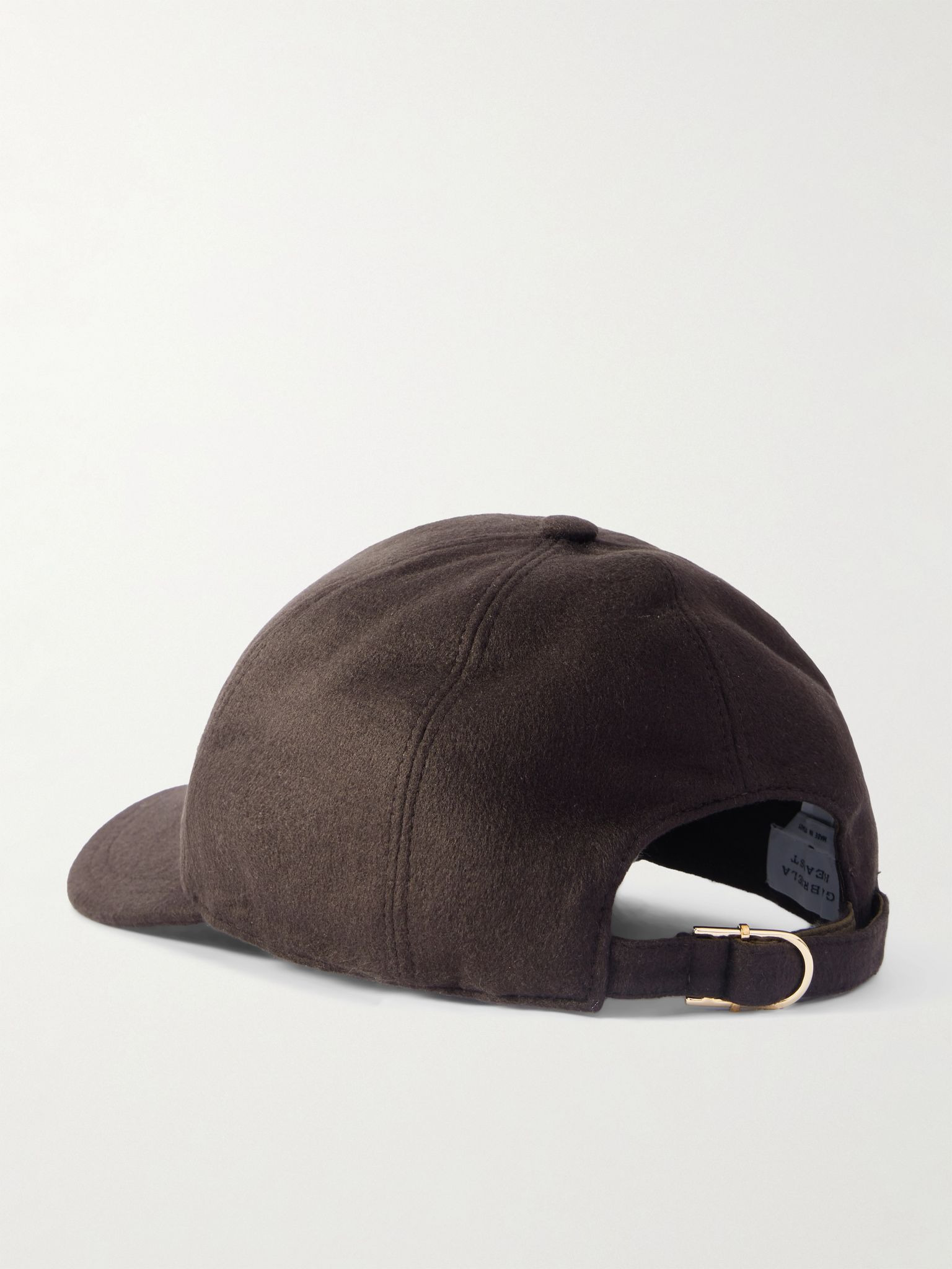 Zed brushed silk and cashmere-blend baseball cap Chocolate - 2
