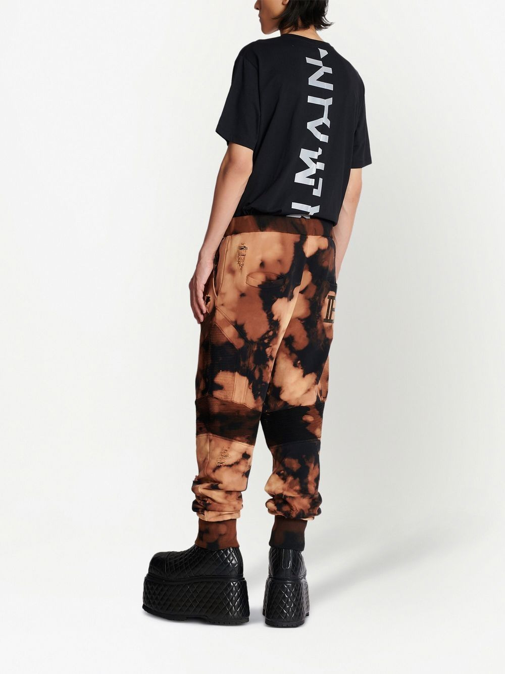 tie-dye print track pants - 4