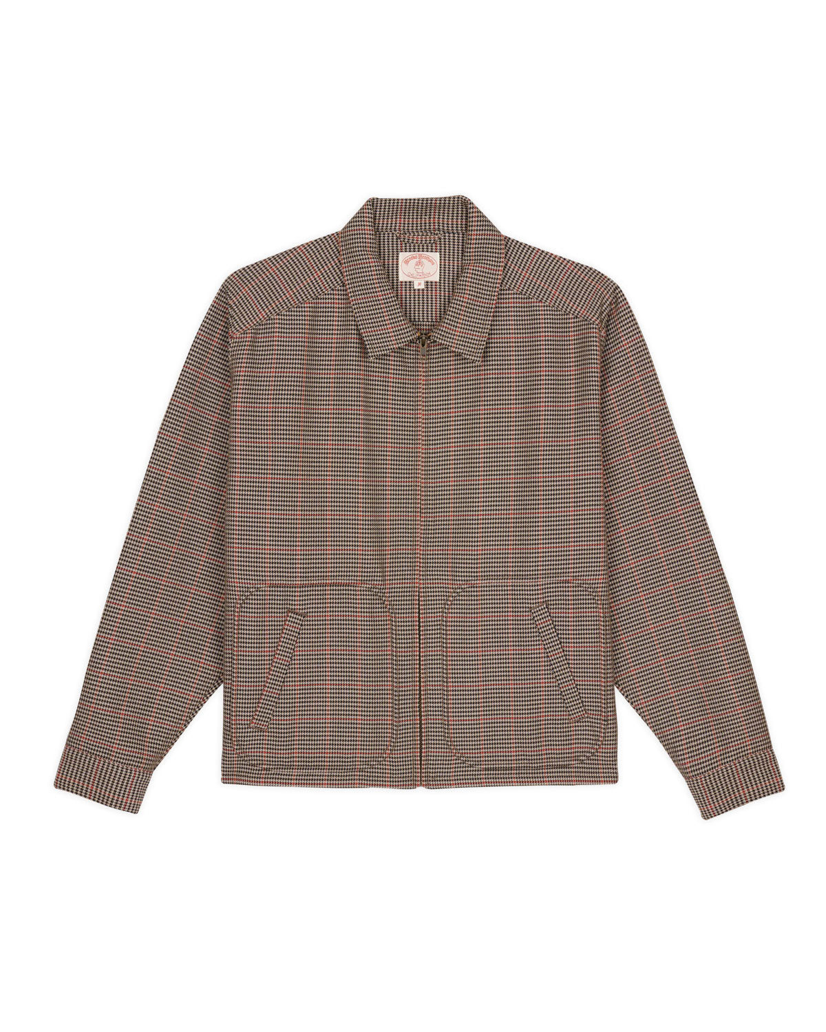 Brooks Brothers California Houndstooth Harrington Jacket - Tan - 1