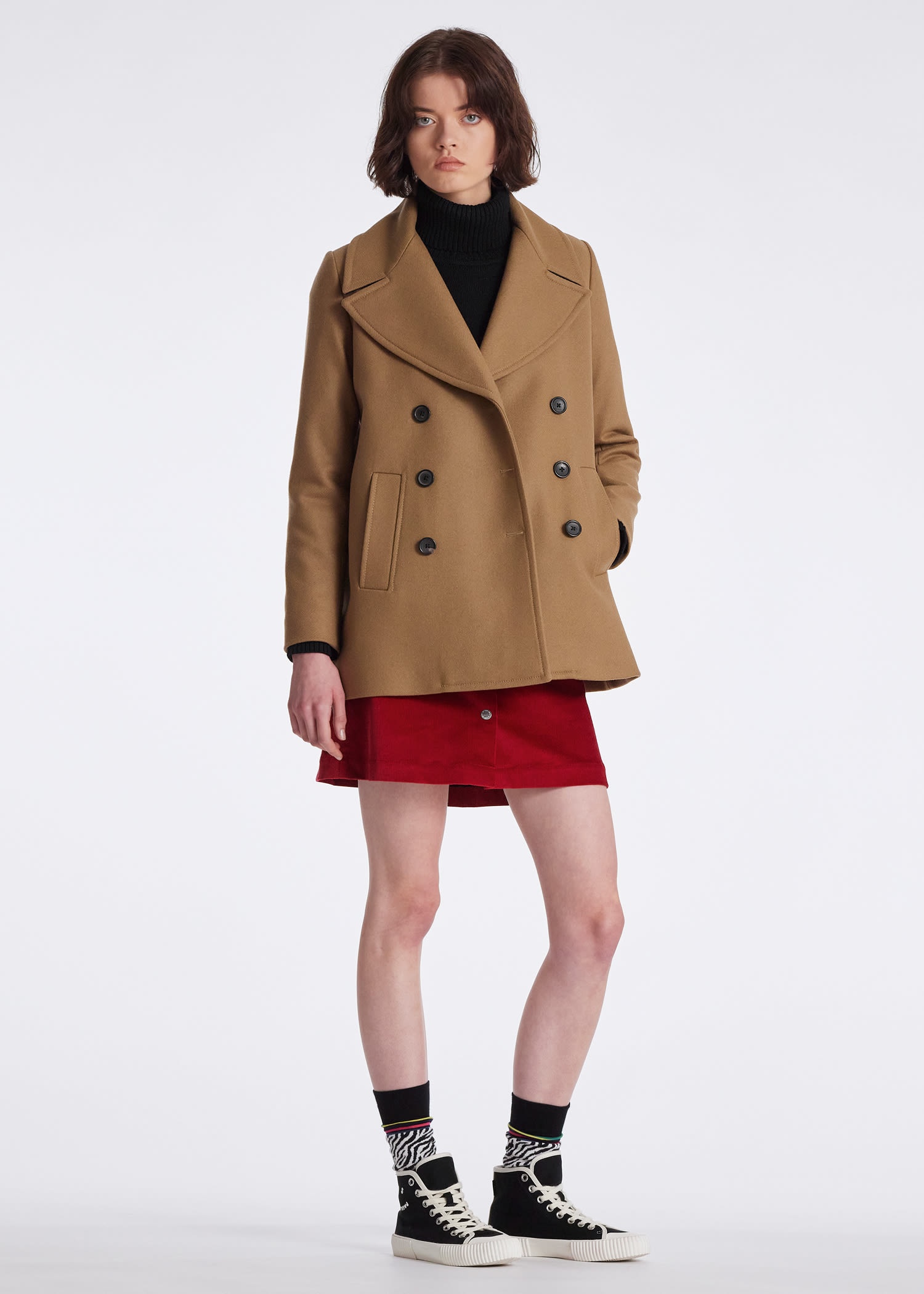 Cashmere-Wool Pea Coat - 5